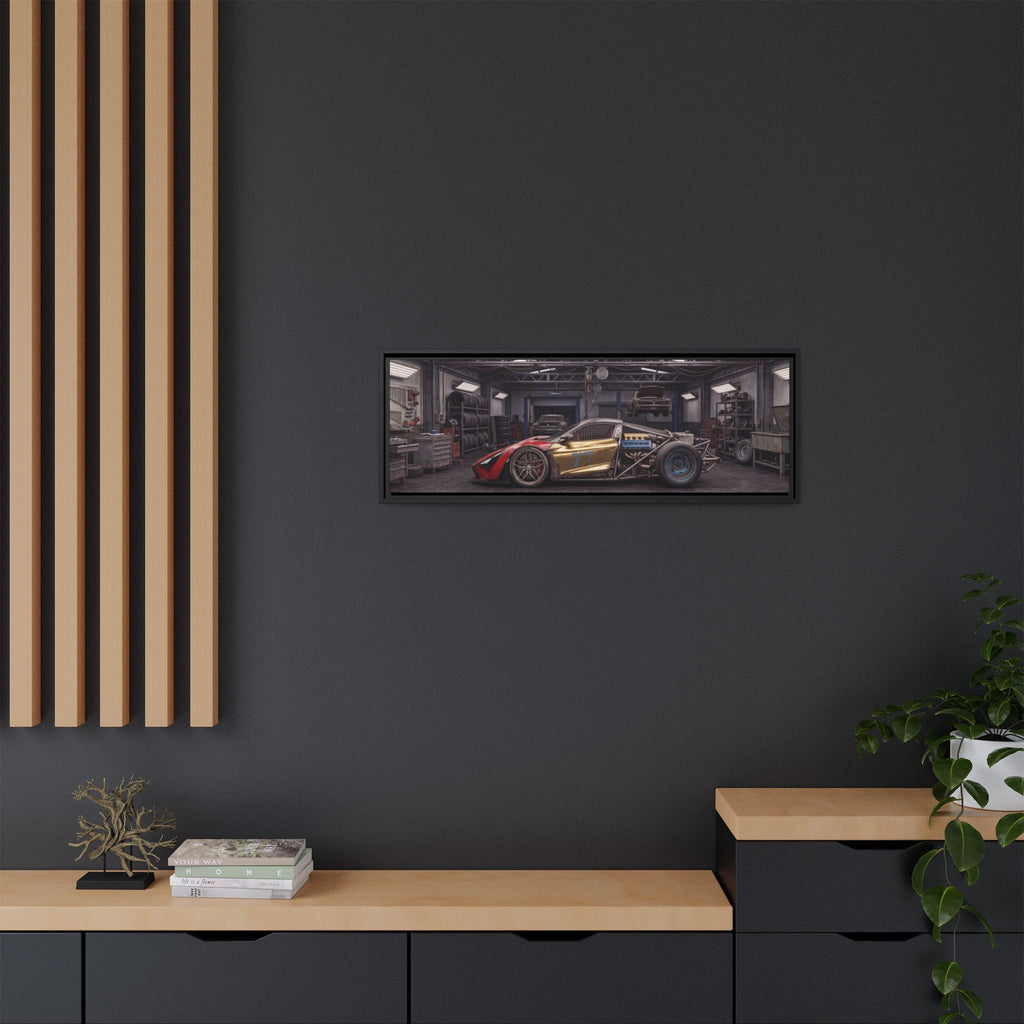 Framed Matte Canvas Supercar Rat Rod - Car Garage Wall Art