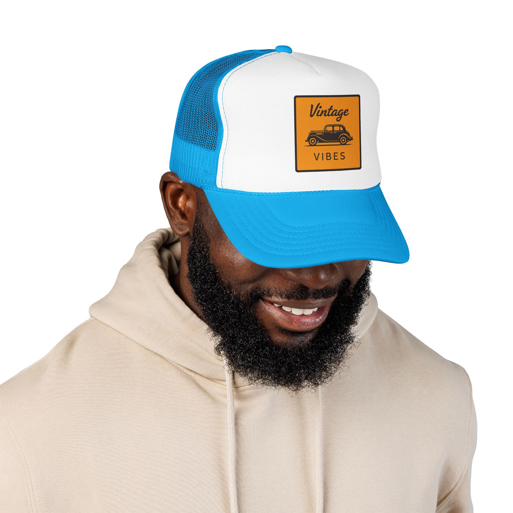 Vintage Vibes Trucker Hat — Retro Car Foam Cap