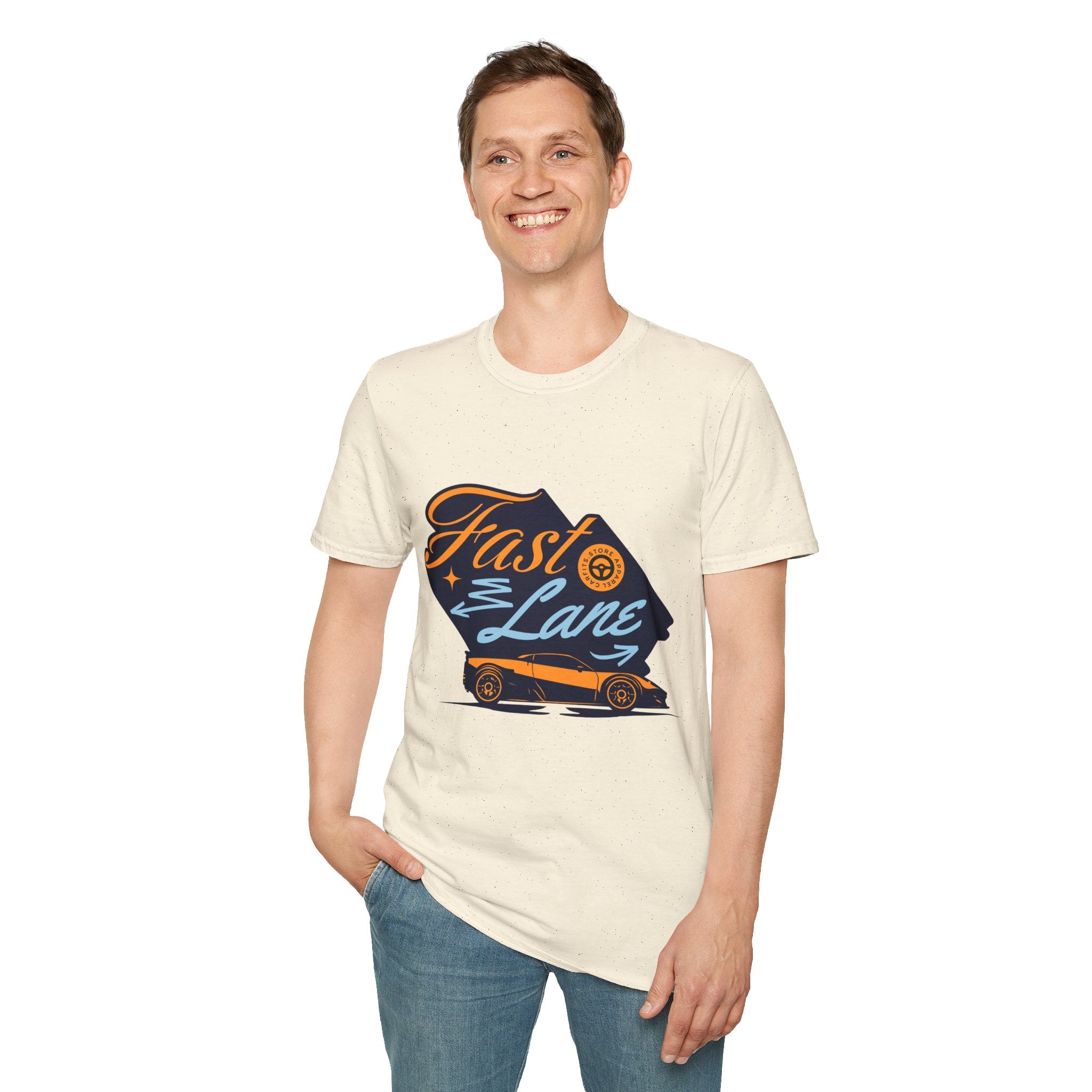 Fast Lane T-Shirt — Retro Racing Car Graphic Tee