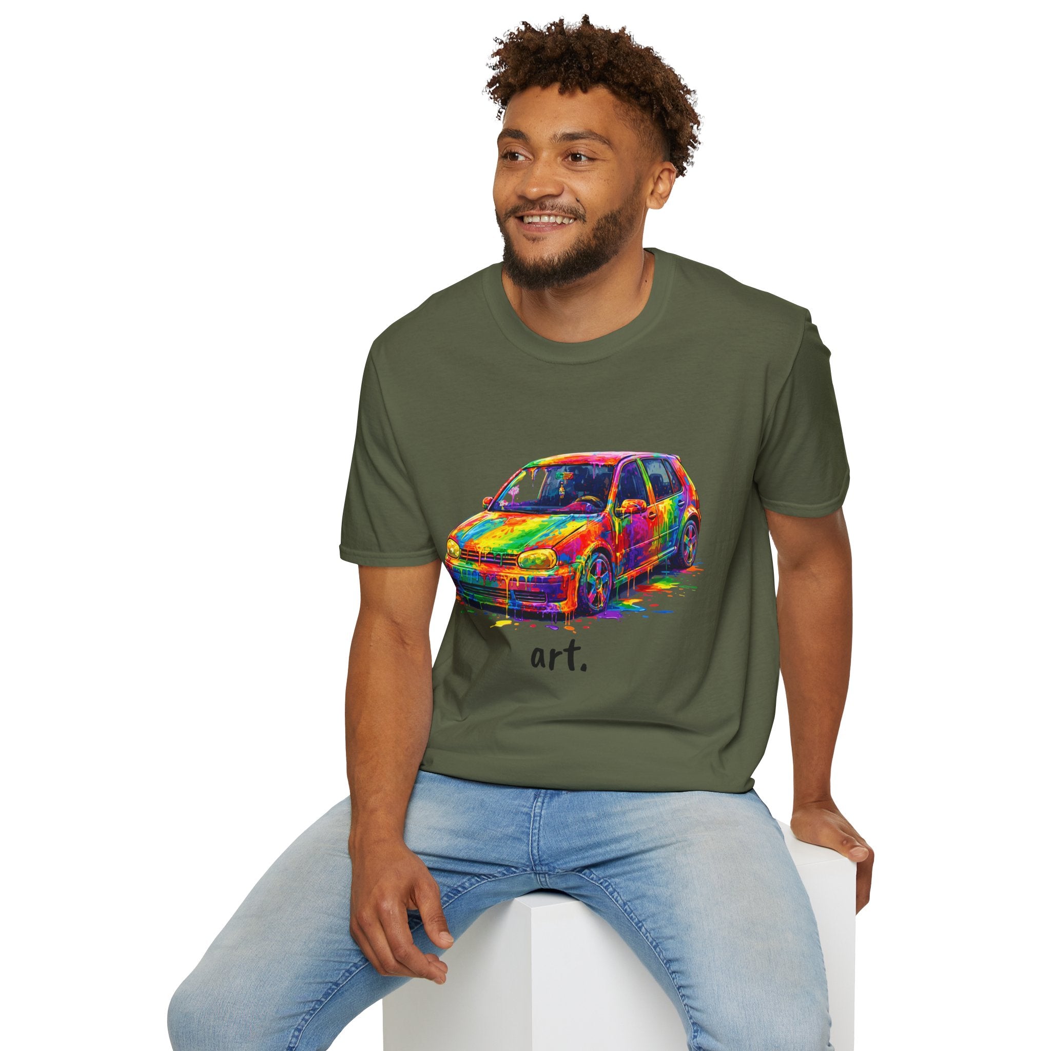 Colorful Hatchback Art Car T-Shirt