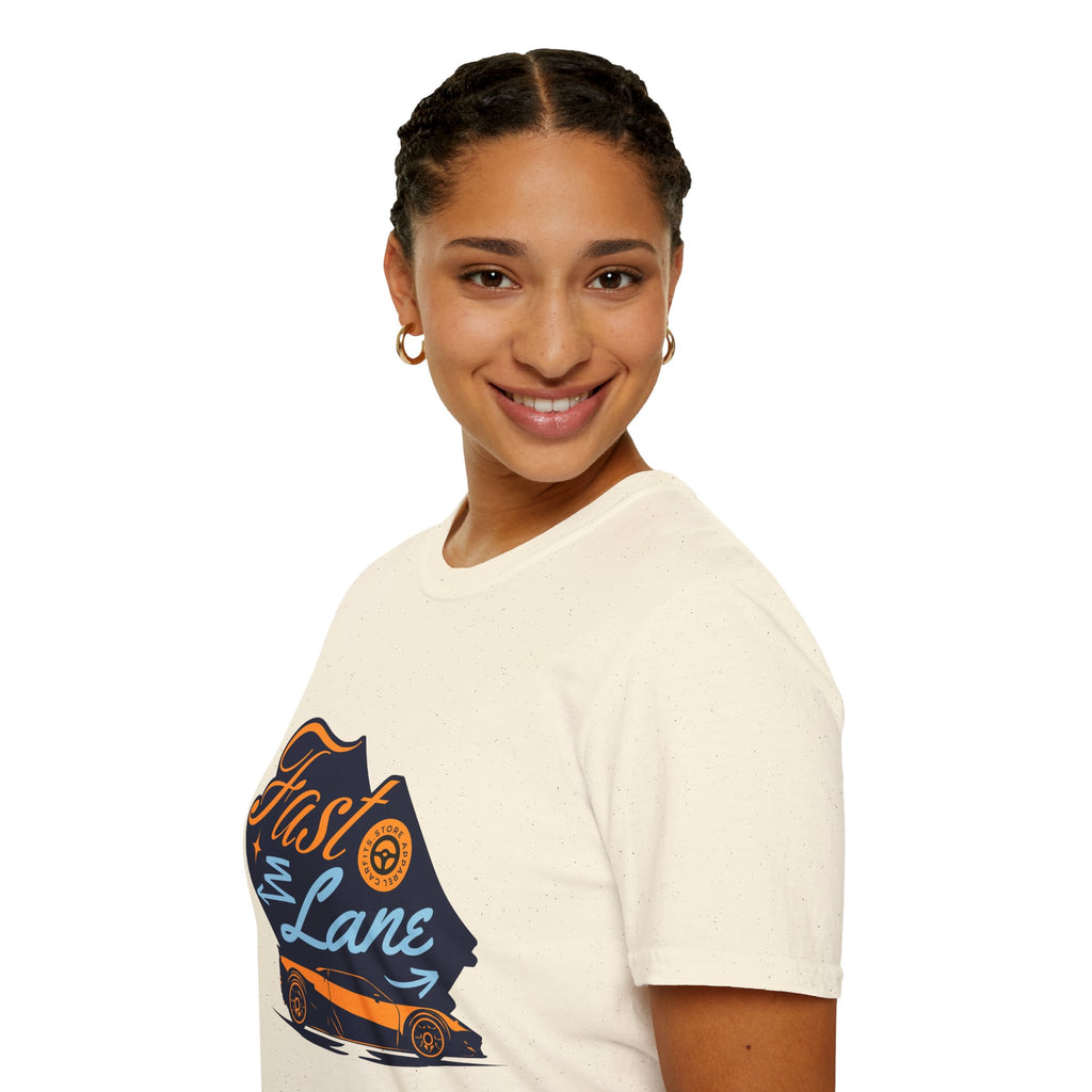 Fast Lane T-Shirt — Retro Racing Car Graphic Tee
