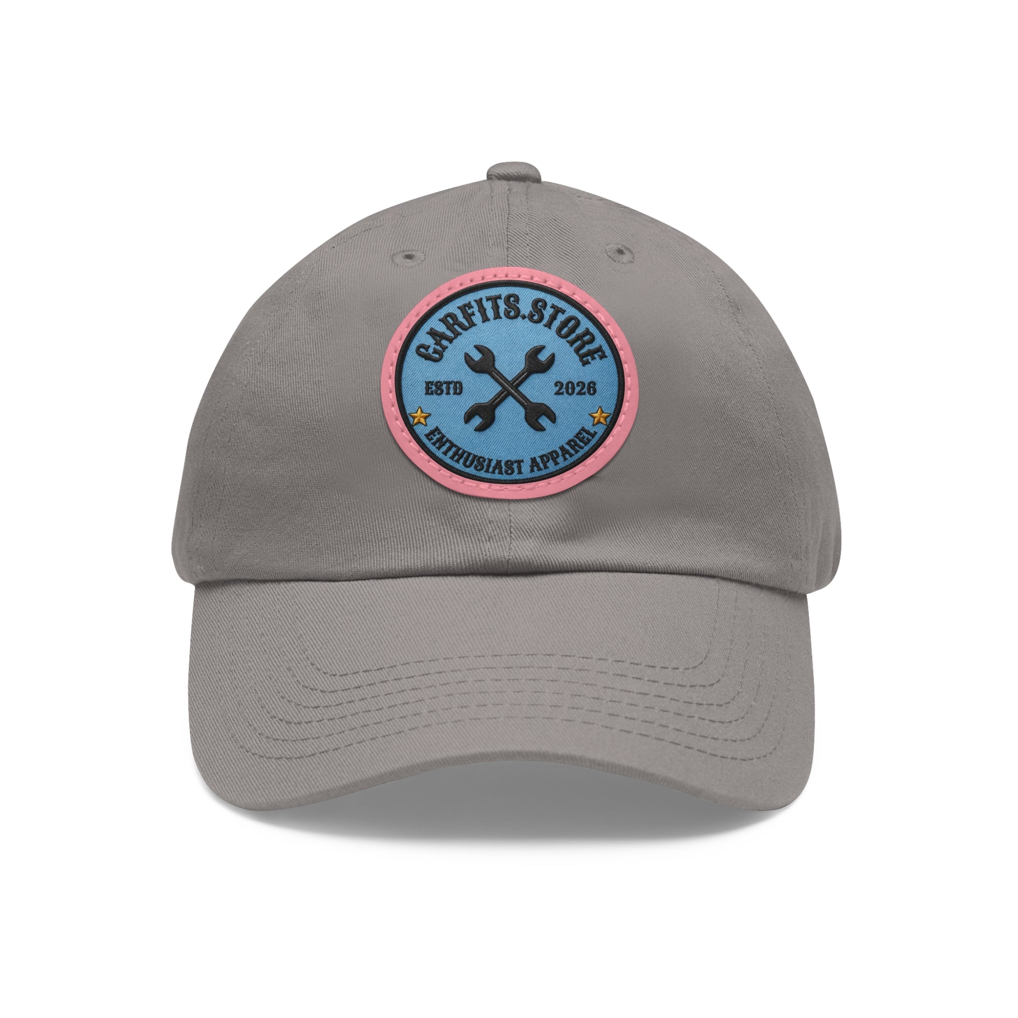 Mechanic Logo Dad Hat — Leather Patch Cap