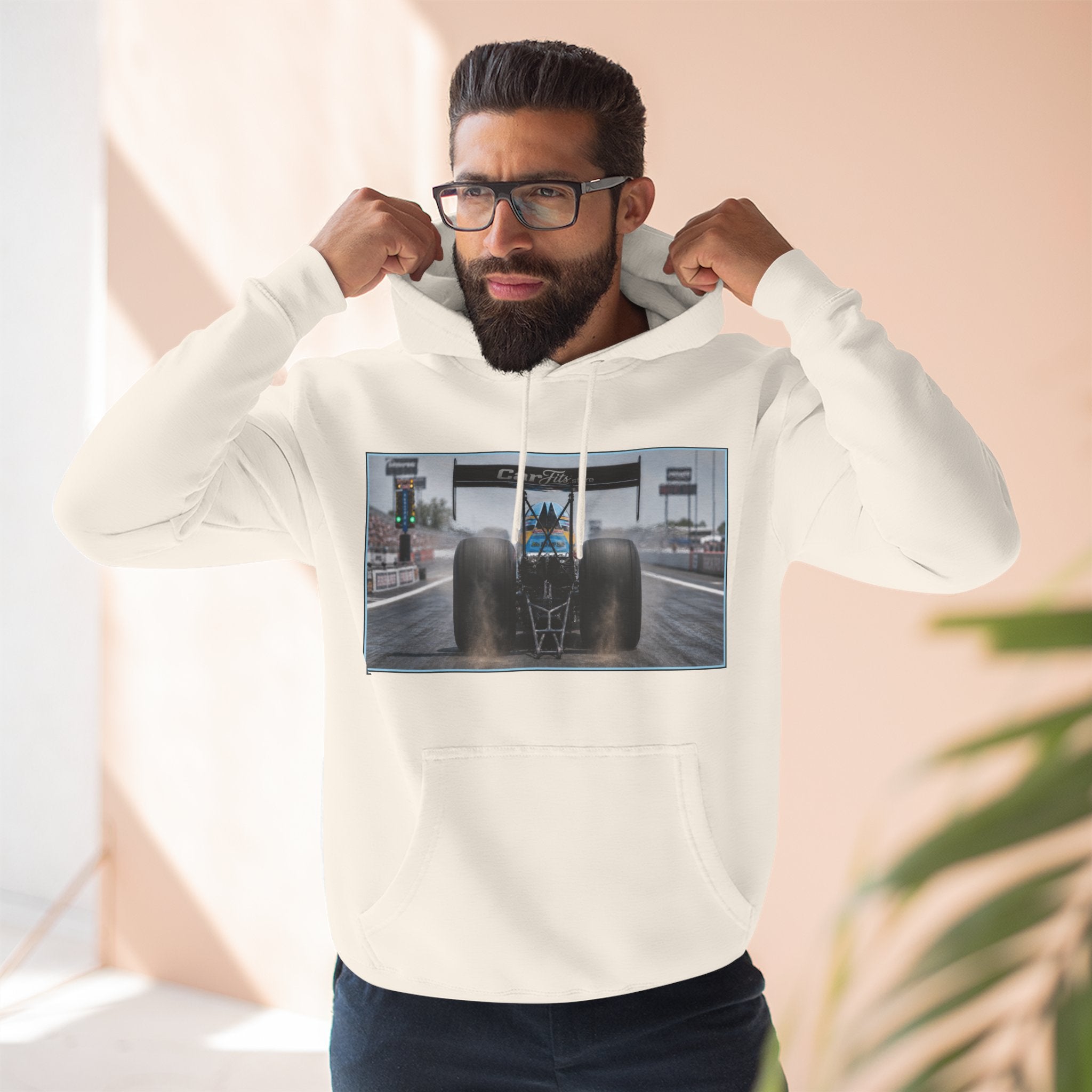 Racing Dragster Hoodie — "Land of 10,000HP" Fleece Pullover