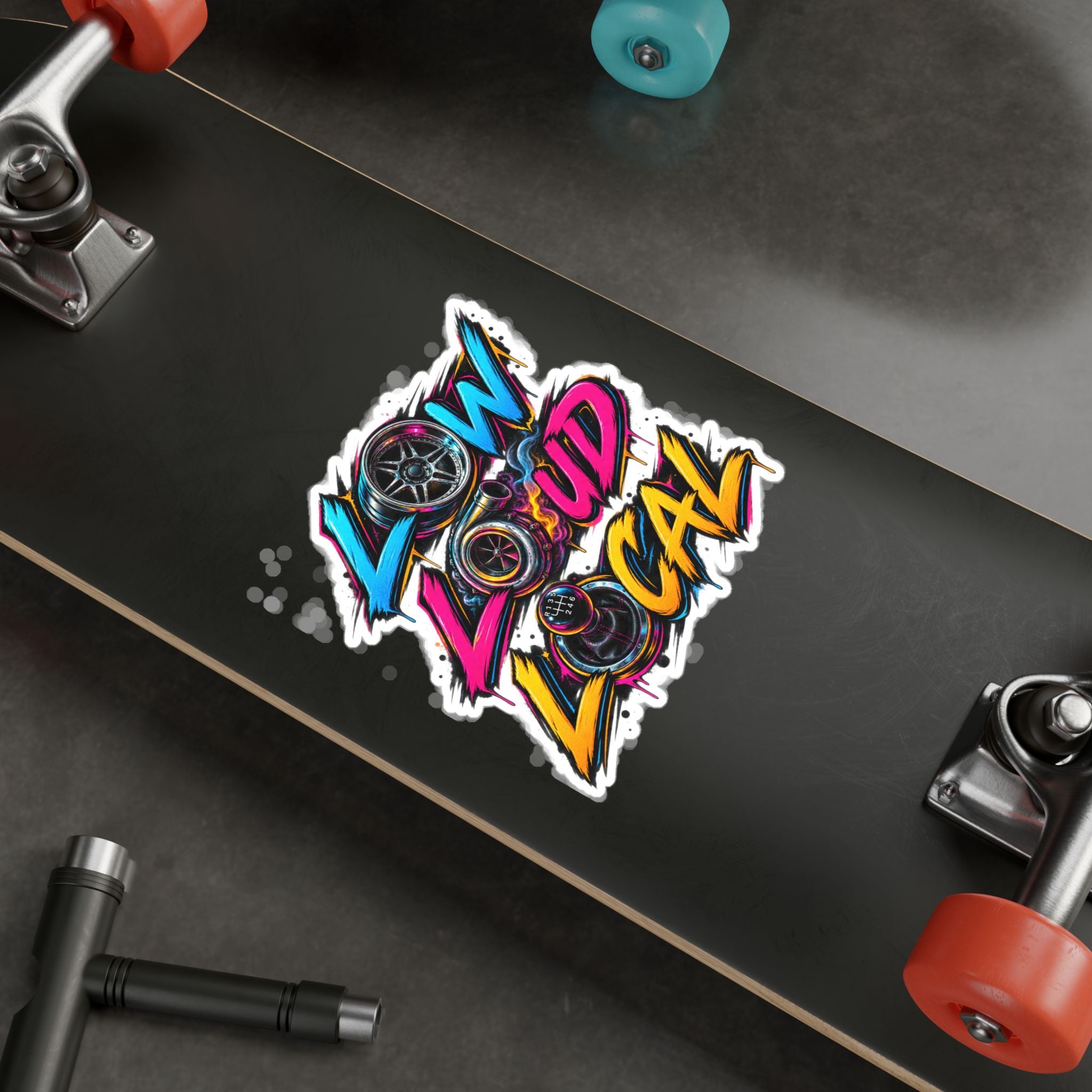 'Low Loud Local' Kiss-Cut Vinyl Sticker — Car Audio & Bass Lovers Decal
