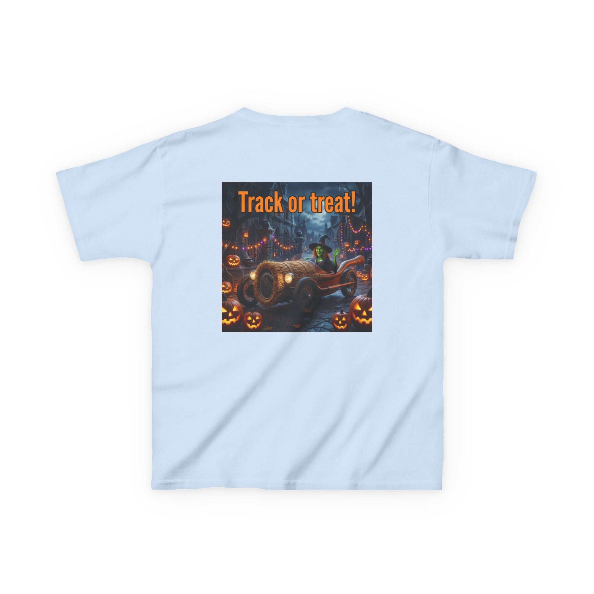 'Track or Treat!' Halloween Racing Car - Kid's Tee Shirt