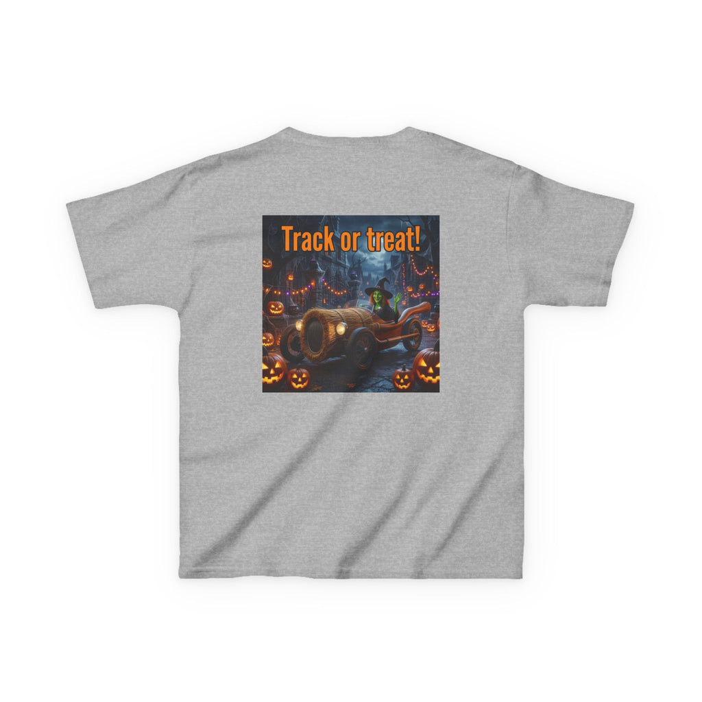 'Track or Treat!' Halloween Racing Car - Kid's Tee Shirt