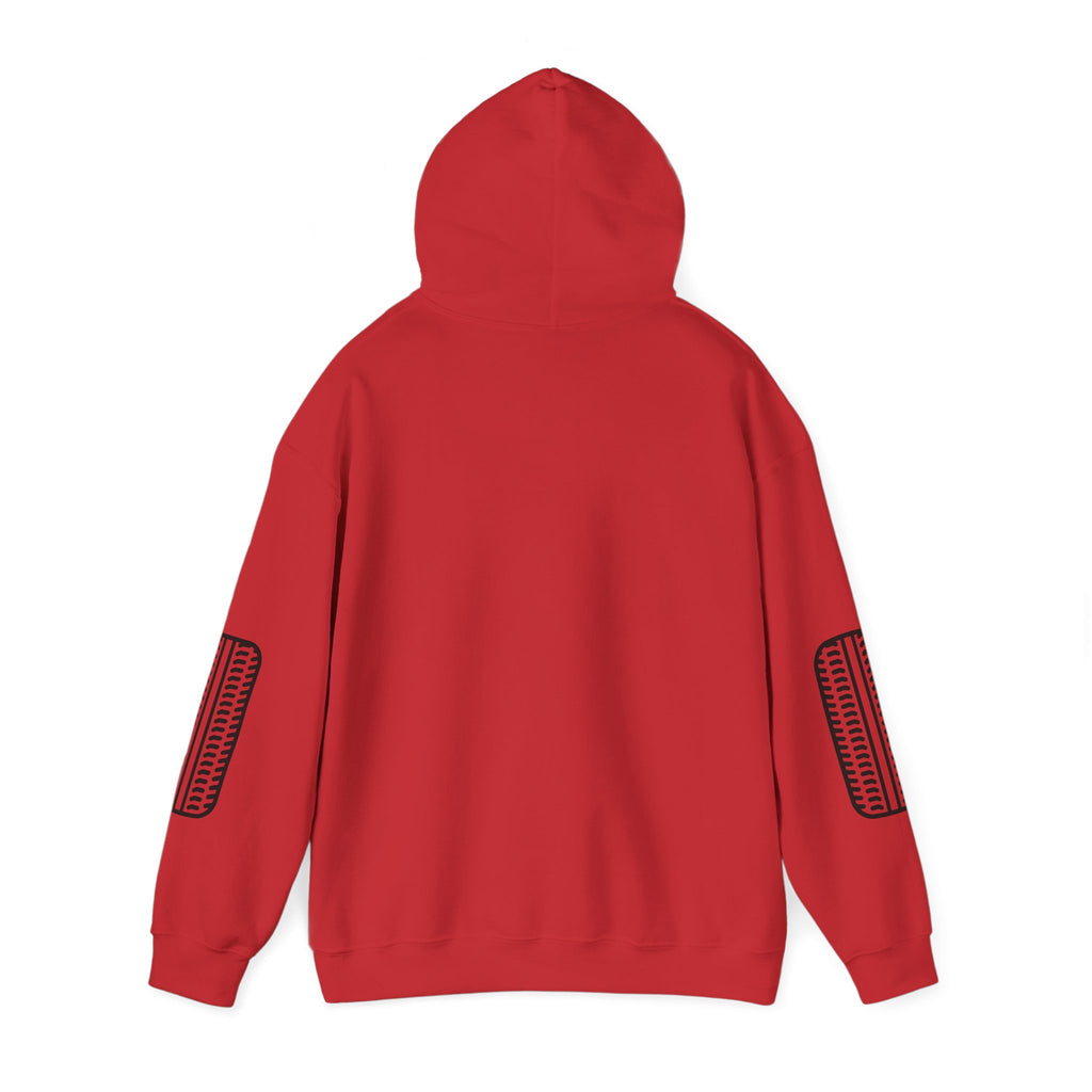 Racing Garage Hooded Sweatshirt — Vintage Racecar Track Scene