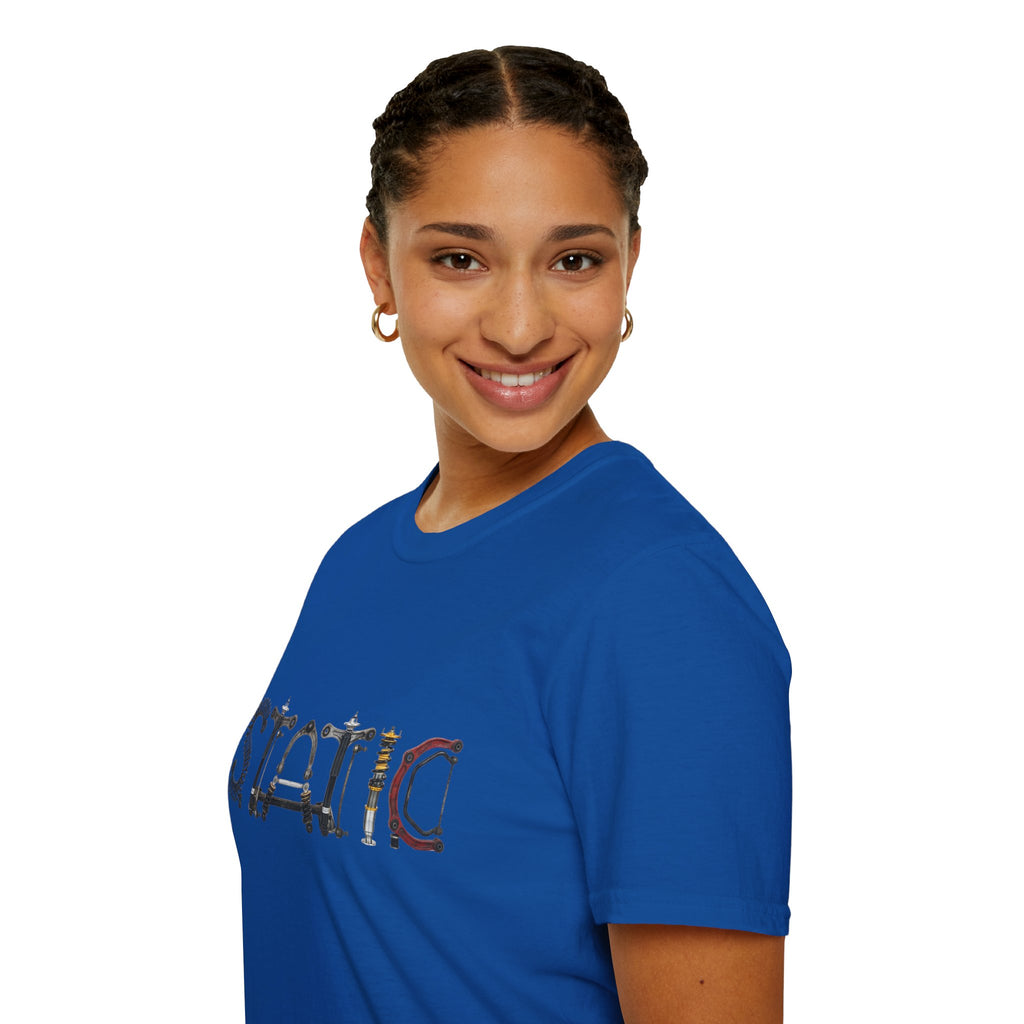 Static Graphic T-Shirt — Industrial Parts Lettering Tee