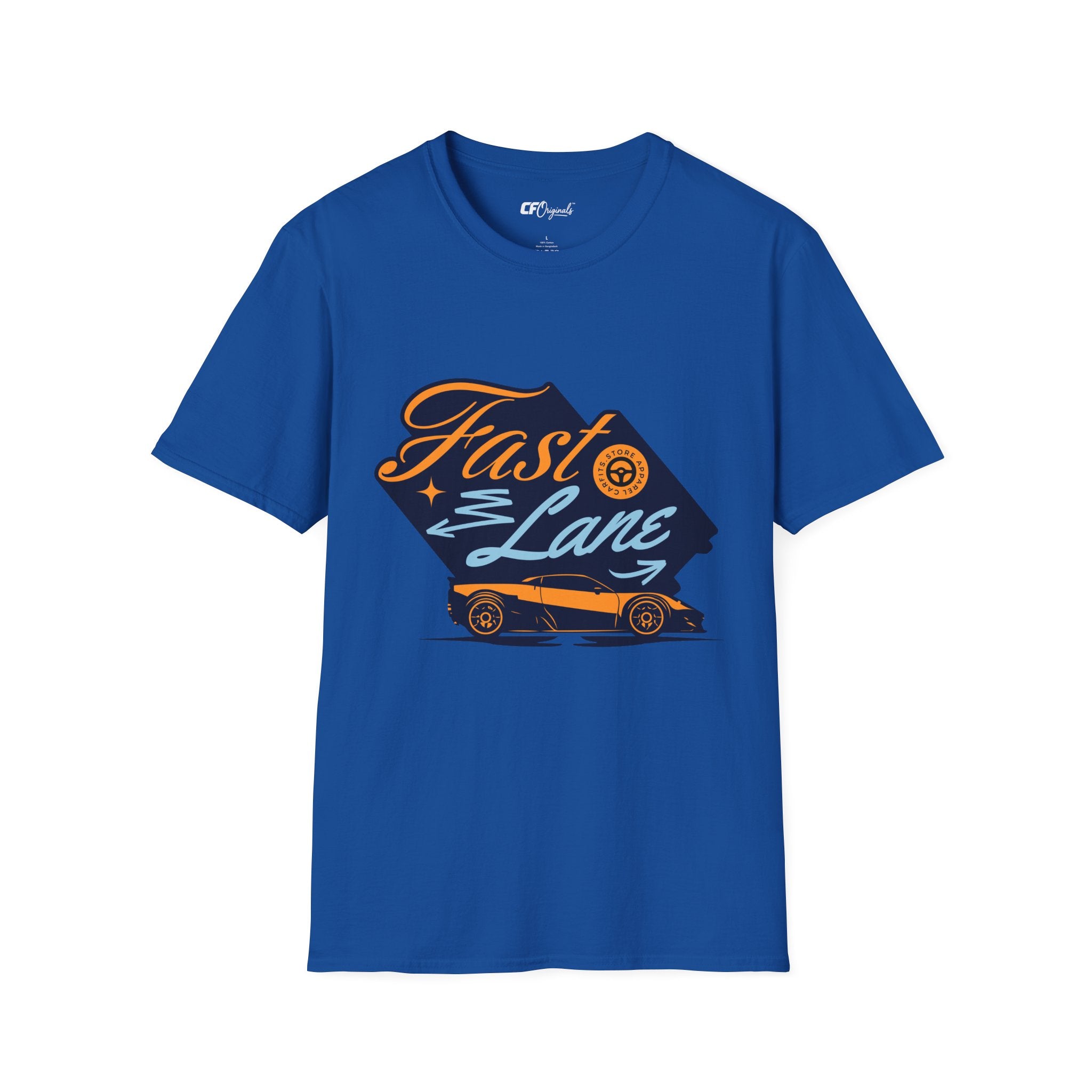Fast Lane T-Shirt — Retro Racing Car Graphic Tee