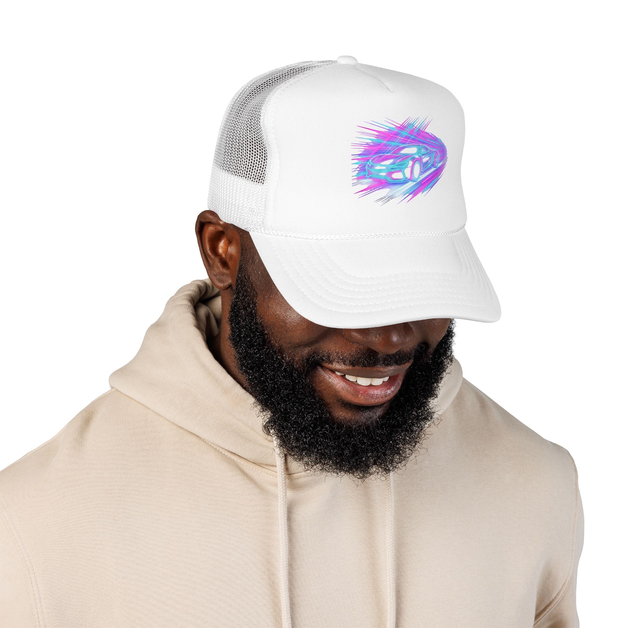 Neon Drift Racing Trucker Hat