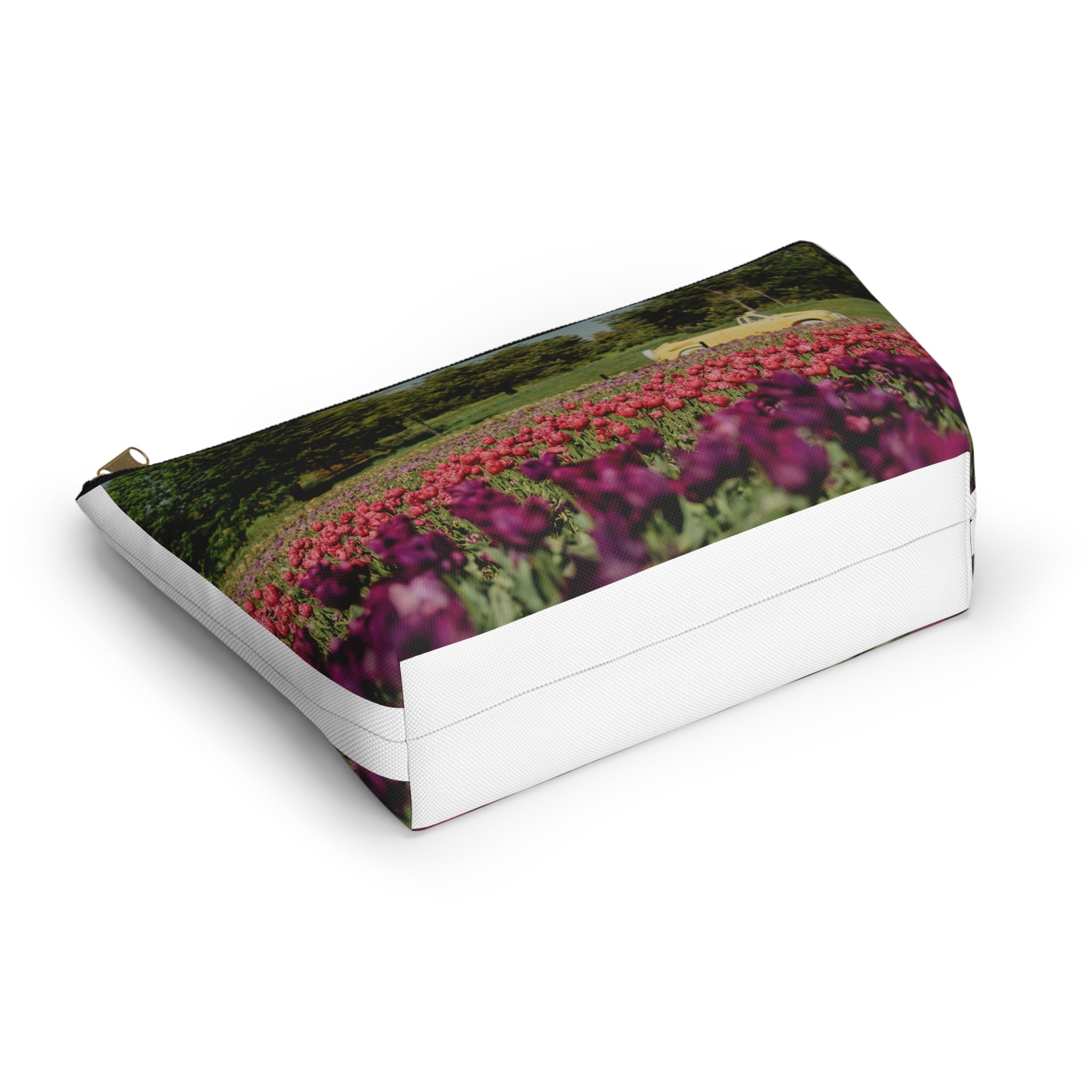 Vintage Floral Accessory Pouch — T‑Bottom Makeup & Travel Case