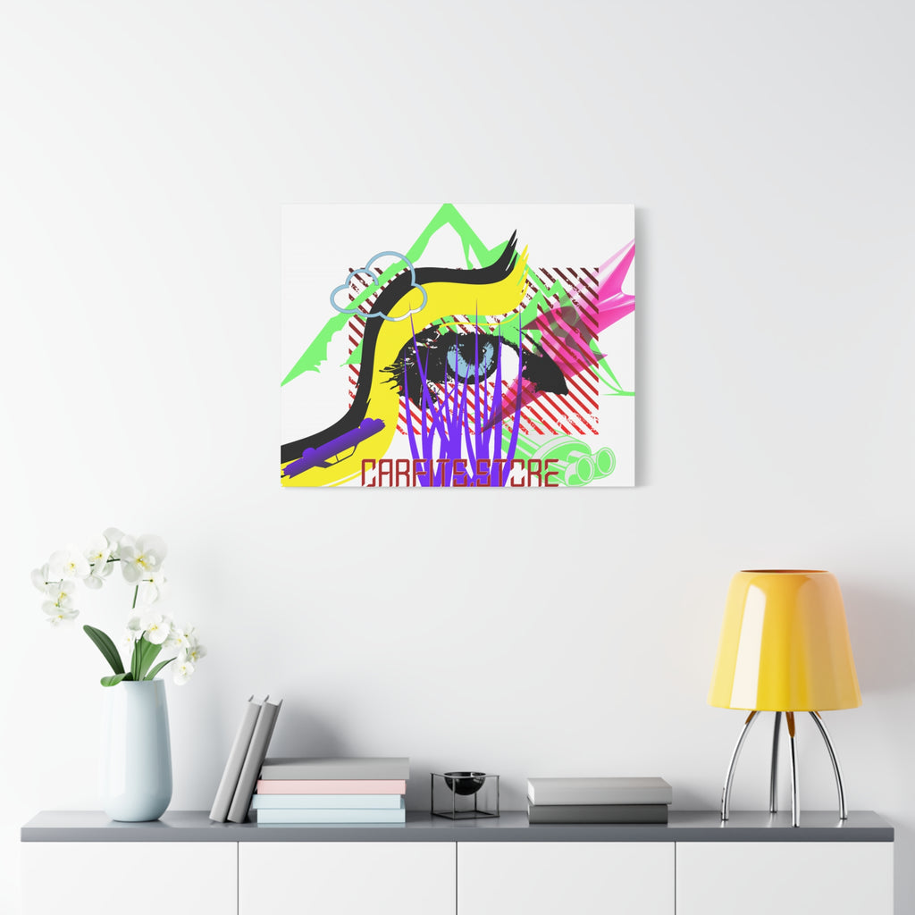 Automotive Pop Art Matte Canvas Print — Vibrant Abstract Wall Art