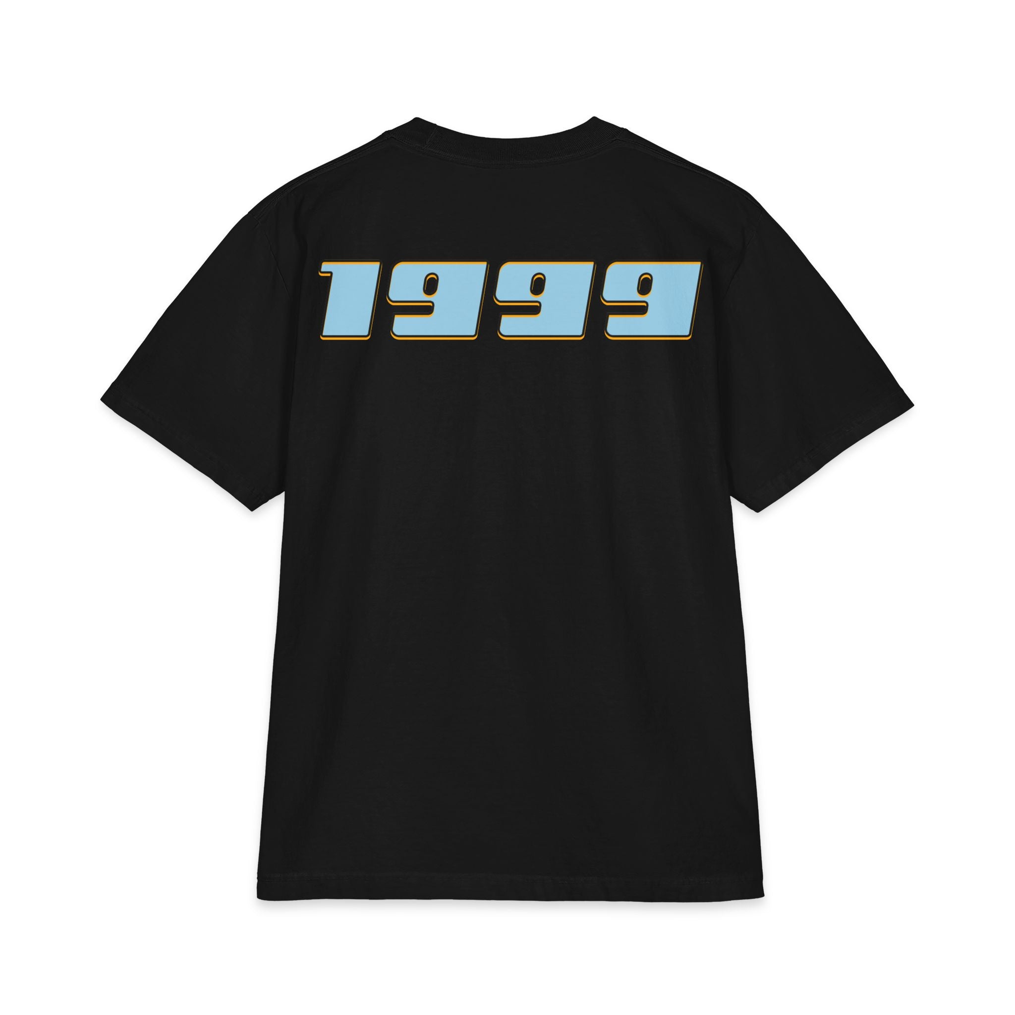 Classic Custom Mini-Truck Tee — Blue and Gold Graphic T-Shirt
