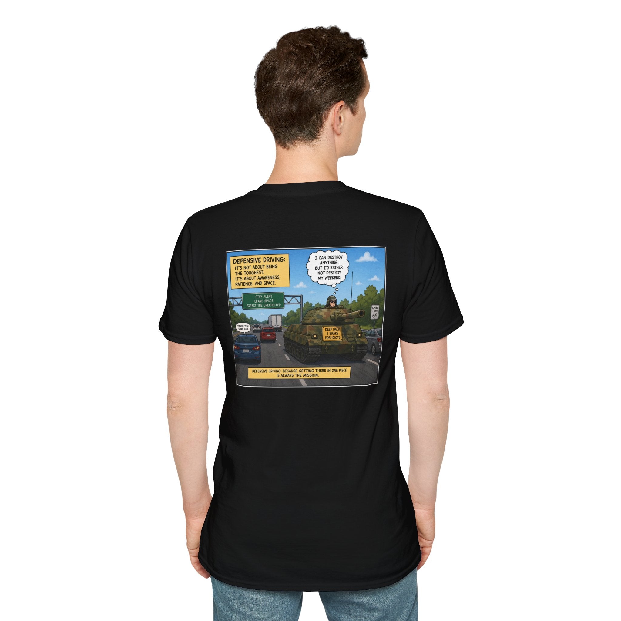 Military Tank Driver Tee — Defensive Driving Humor T-Shirt
