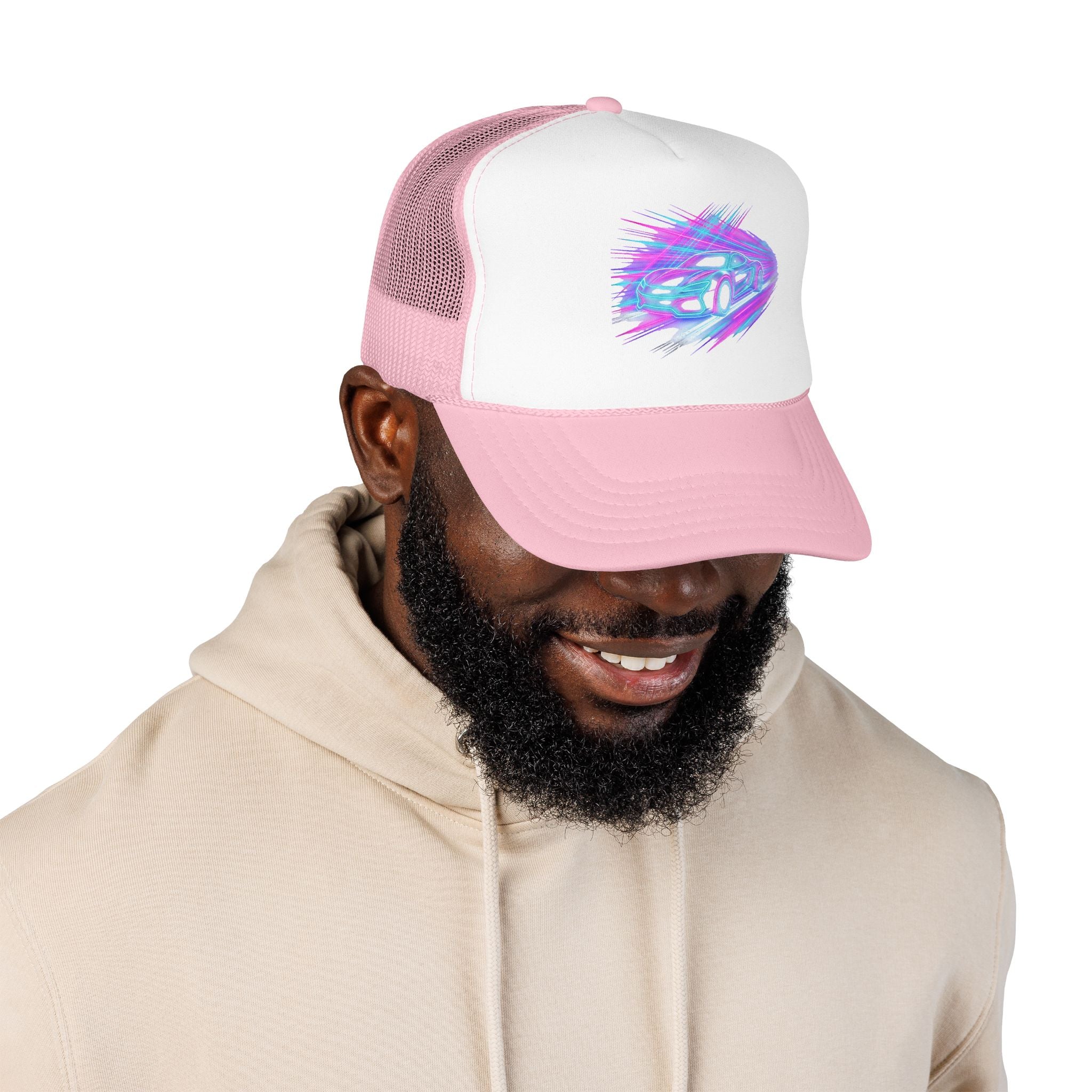 Neon Drift Racing Trucker Hat
