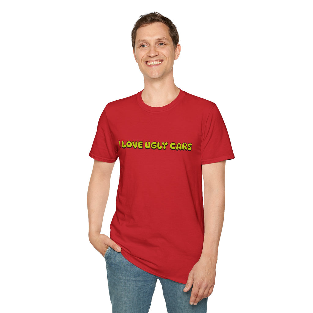 T-Shirt — "I Love Ugly Cars" Retro Green Graphic Tee