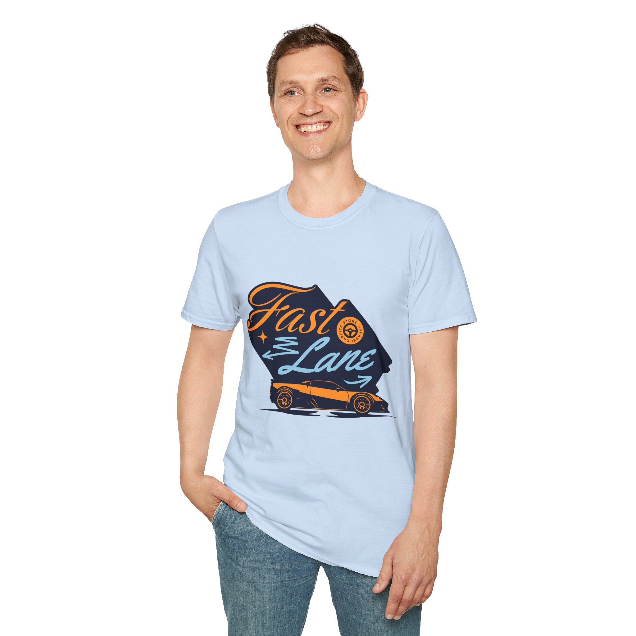 Fast Lane T-Shirt — Retro Racing Car Graphic Tee