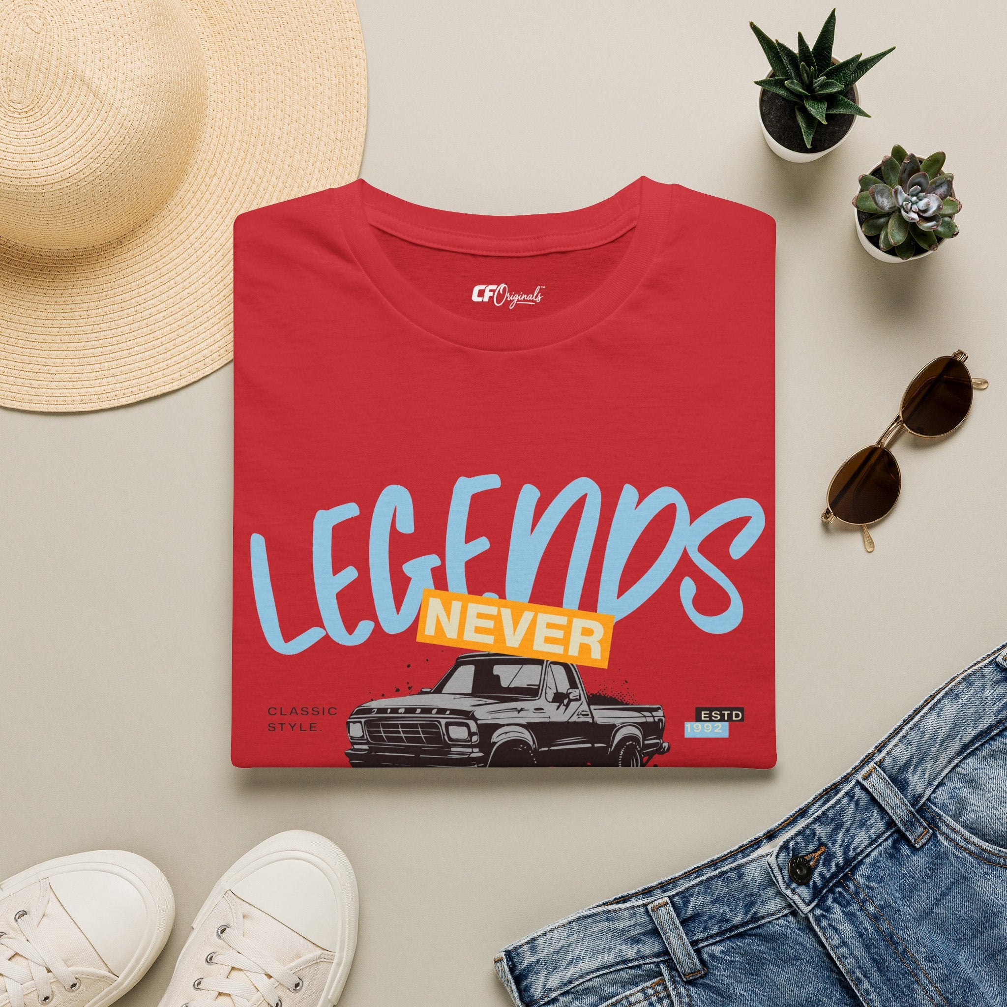 Legends Never Fade T-Shirt — Retro Truck Graphic Tee