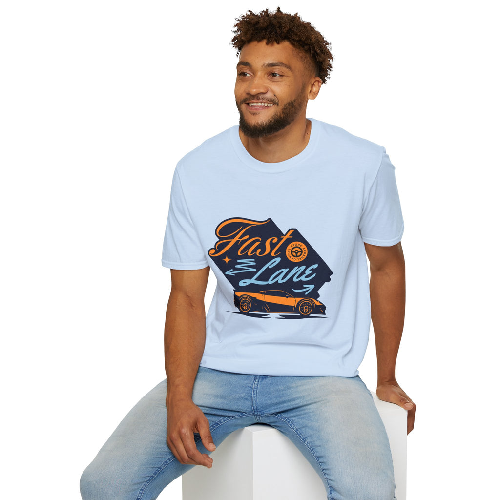 Fast Lane T-Shirt — Retro Racing Car Graphic Tee