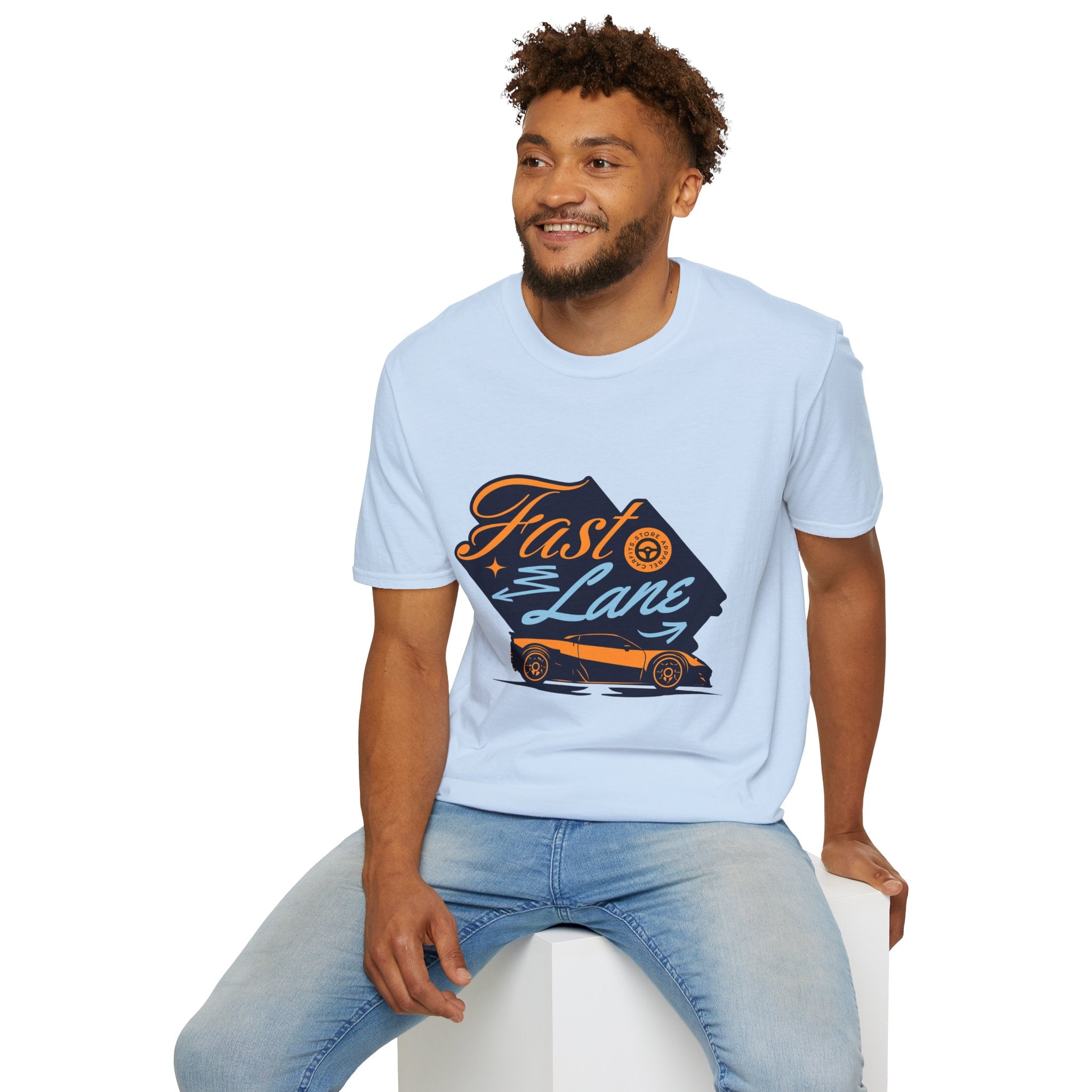 Fast Lane T-Shirt — Retro Racing Car Graphic Tee