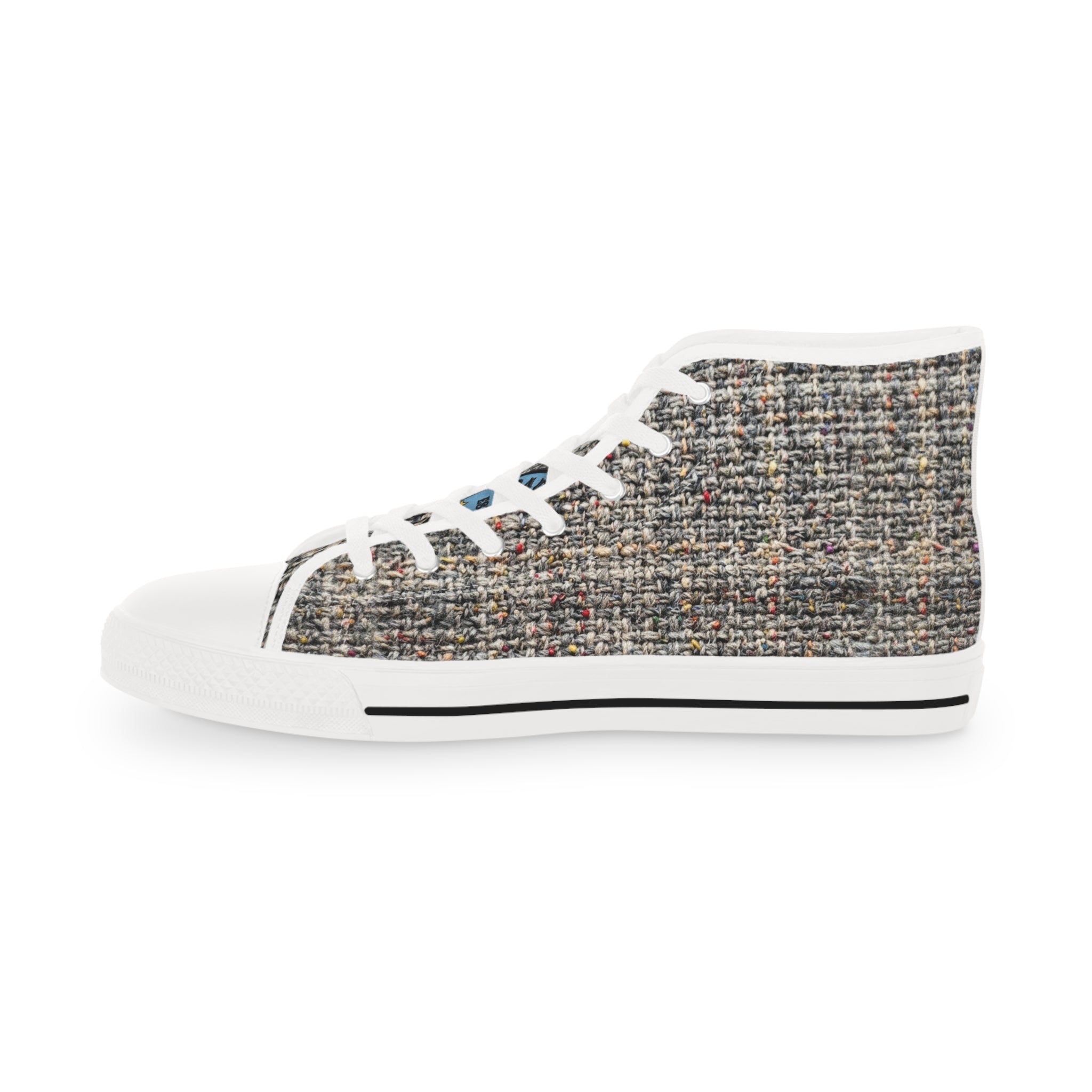High Top Sneakers — Tweed Texture Men's Casual Athletic Shoes
