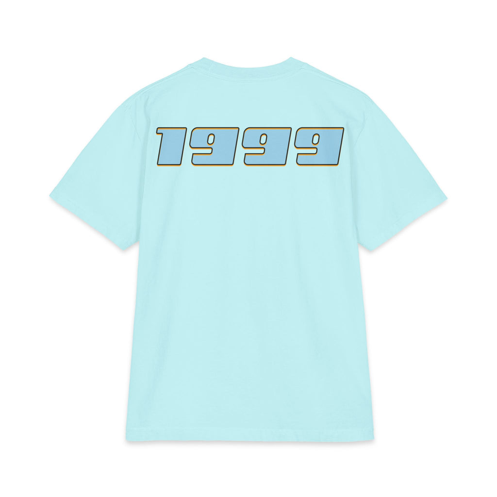 Classic Custom Mini-Truck Tee — Blue and Gold Graphic T-Shirt