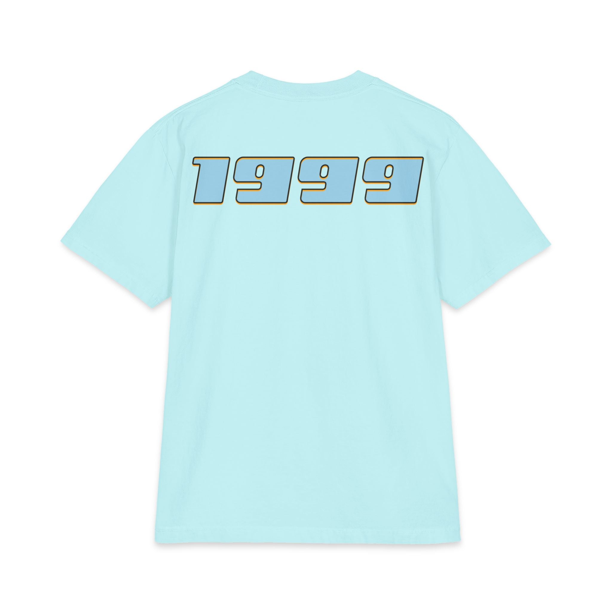 Classic Custom Mini-Truck Tee — Blue and Gold Graphic T-Shirt