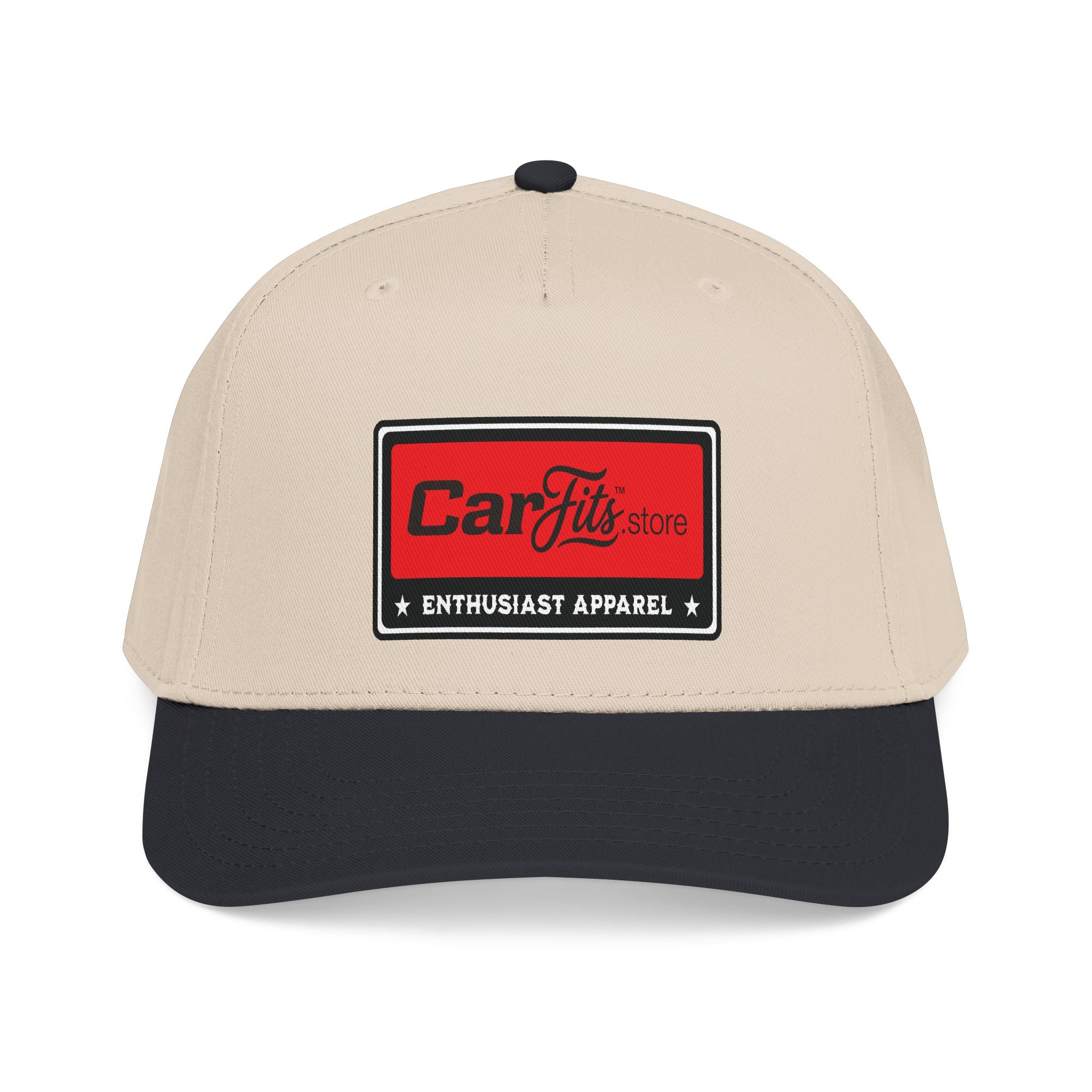 CarFits Vintage Patch Baseball Cap — Enthusiast Apparel Mid-Profile Hat