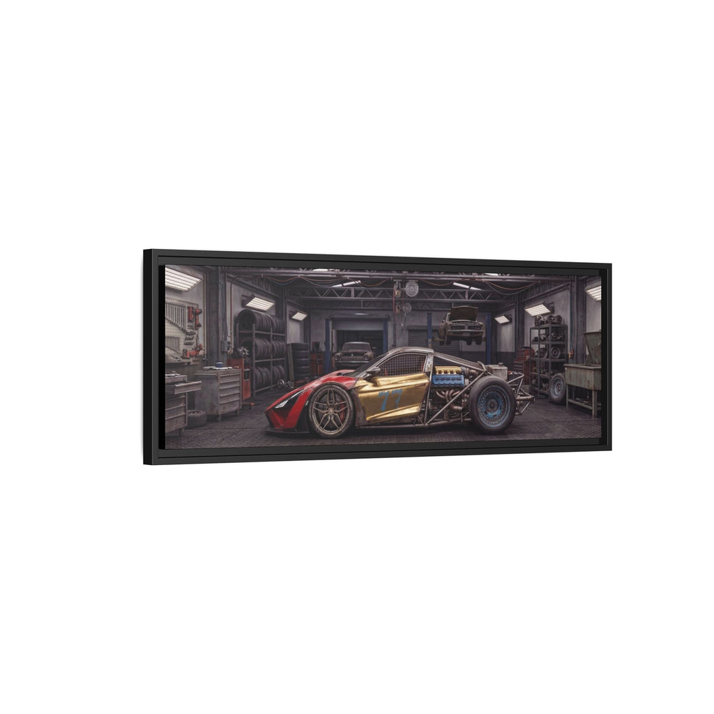 Framed Matte Canvas Supercar Rat Rod - Car Garage Wall Art