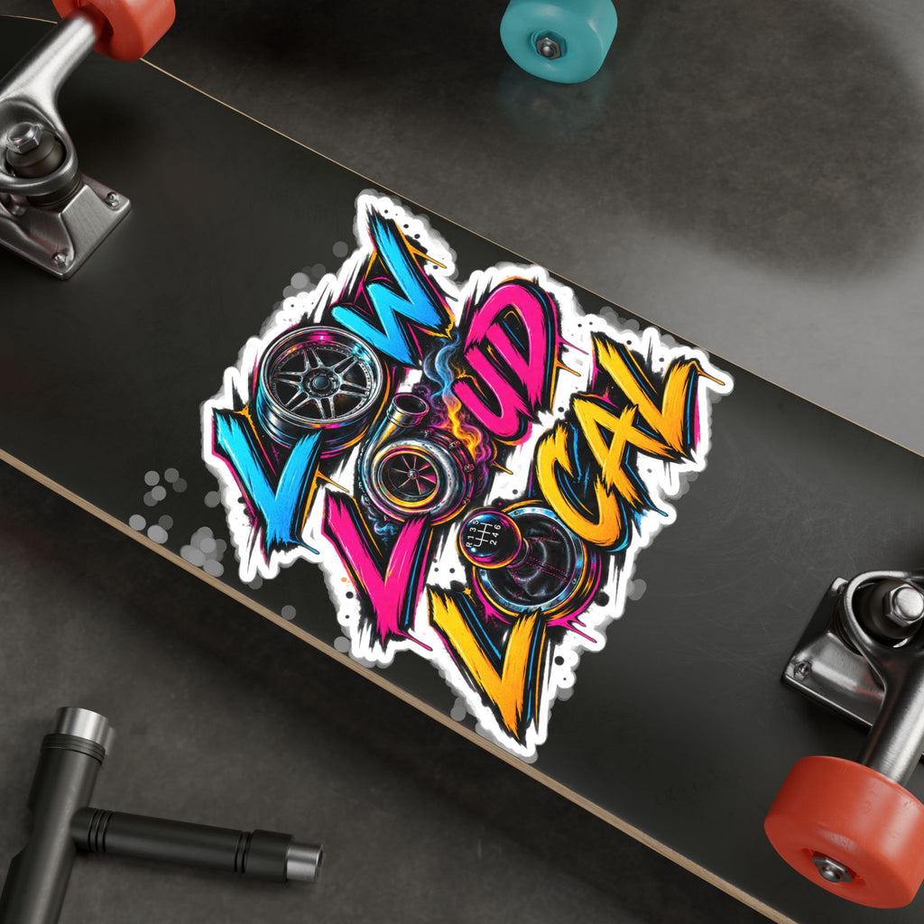 'Low Loud Local' Kiss-Cut Vinyl Sticker — Car Audio & Bass Lovers Decal