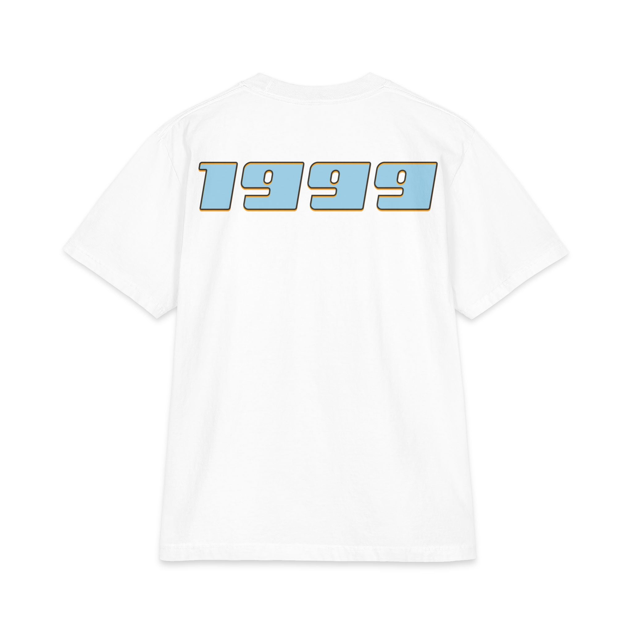Classic Custom Mini-Truck Tee — Blue and Gold Graphic T-Shirt