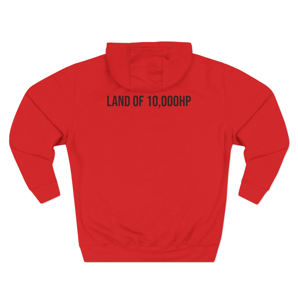 Racing Dragster Hoodie — "Land of 10,000HP" Fleece Pullover