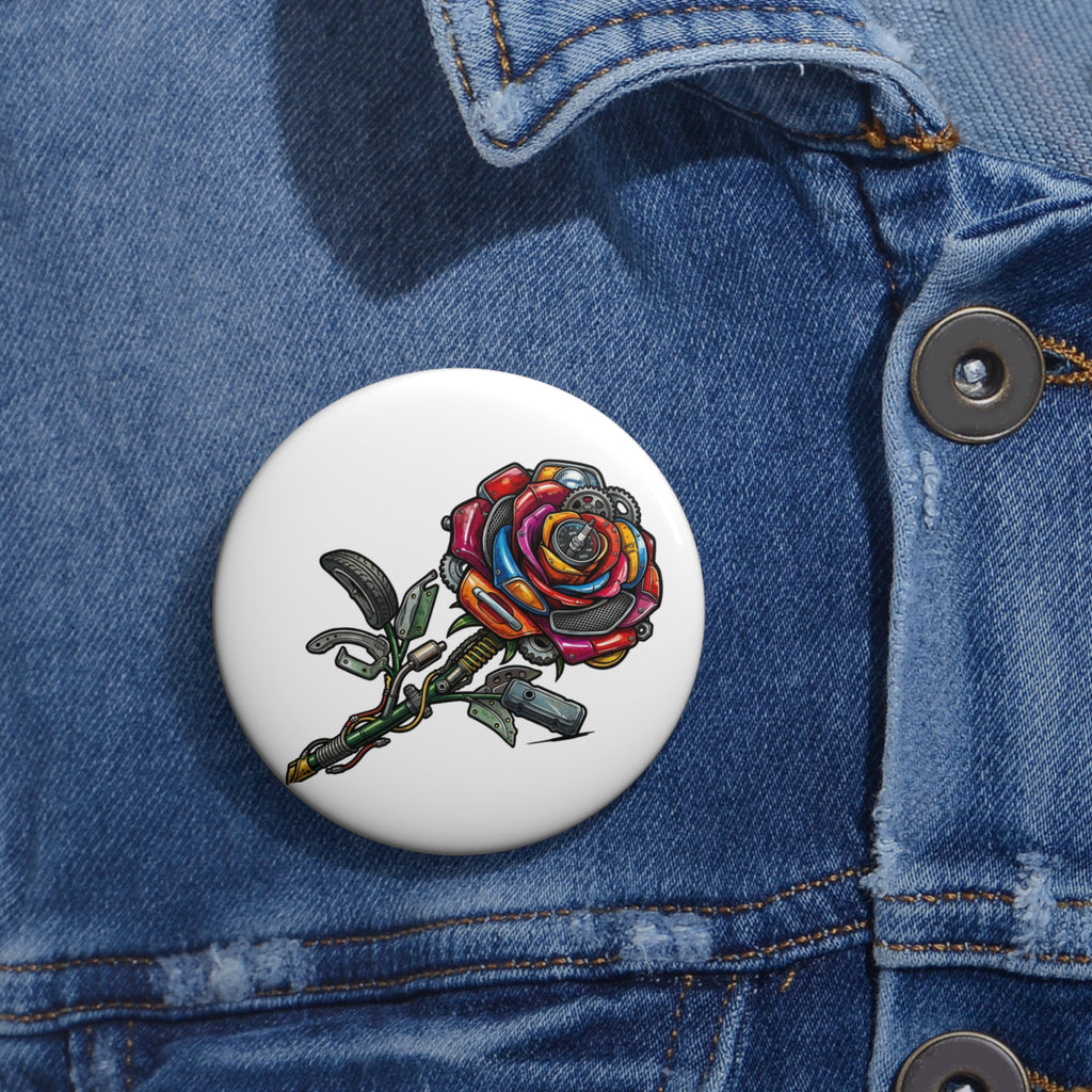 Automotive Parts Rose Pin Button