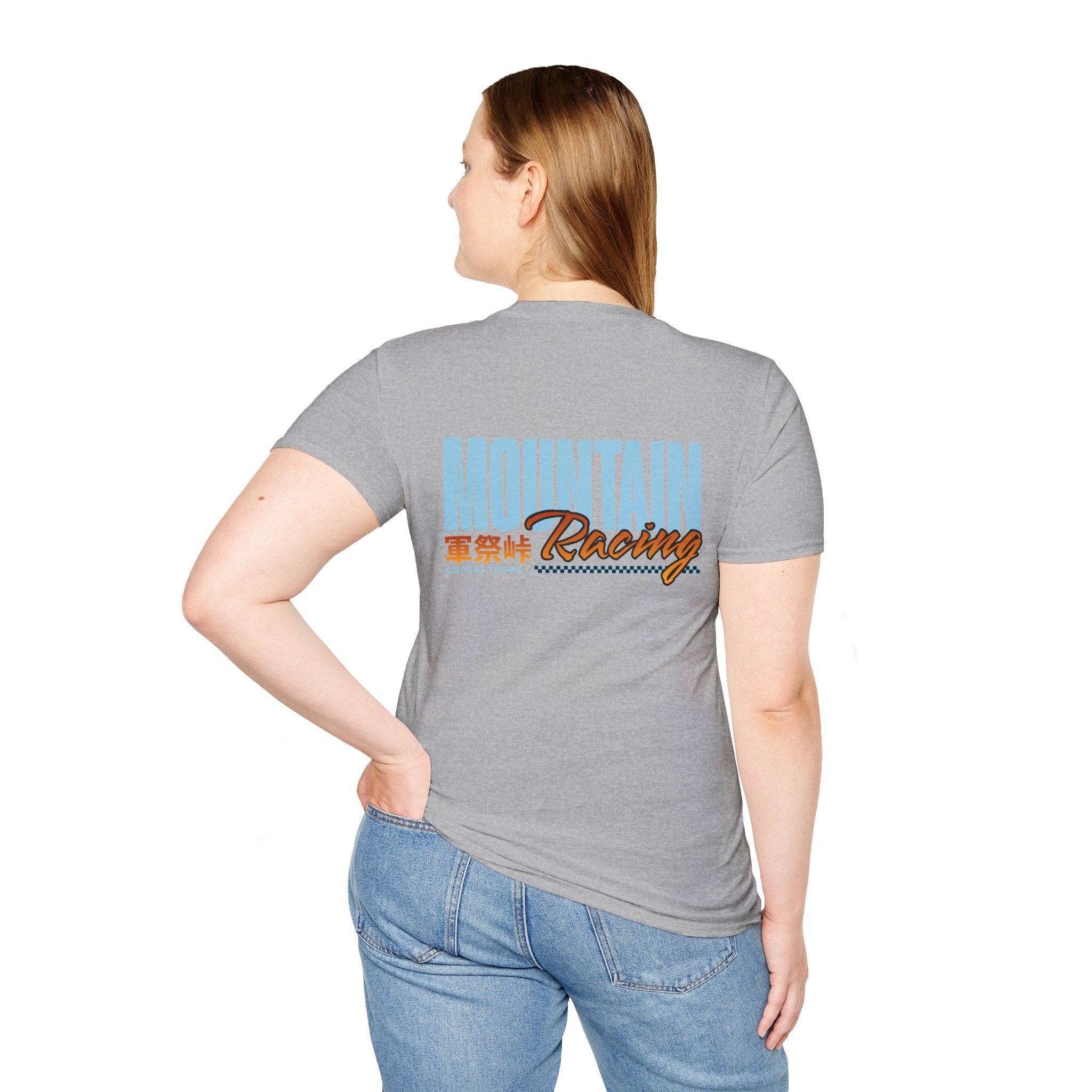 Minimal Orange CF Logo T-Shirt — Subtle Chest & Statement Back Graphic