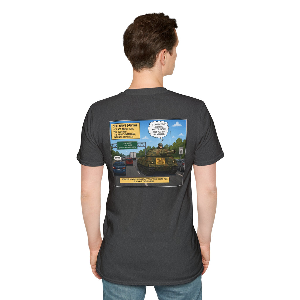 Military Tank Driver Tee — Defensive Driving Humor T-Shirt