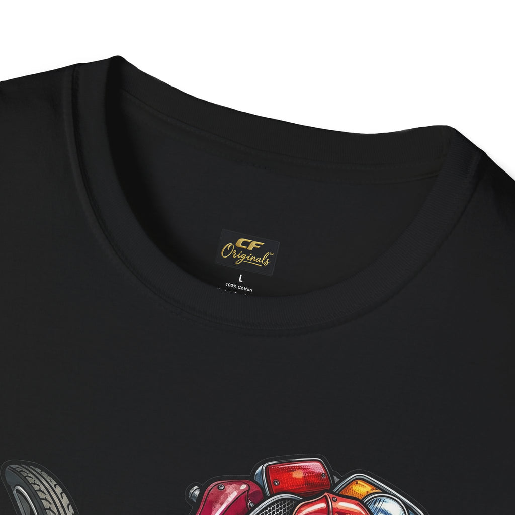 Colorful Mechanical Rose Graphic Tee