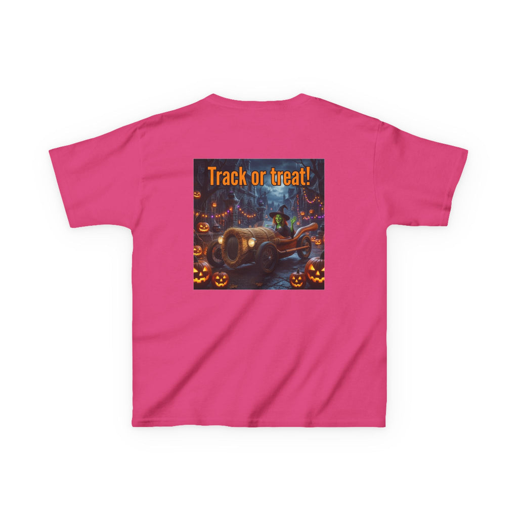 'Track or Treat!' Halloween Racing Car - Kid's Tee Shirt
