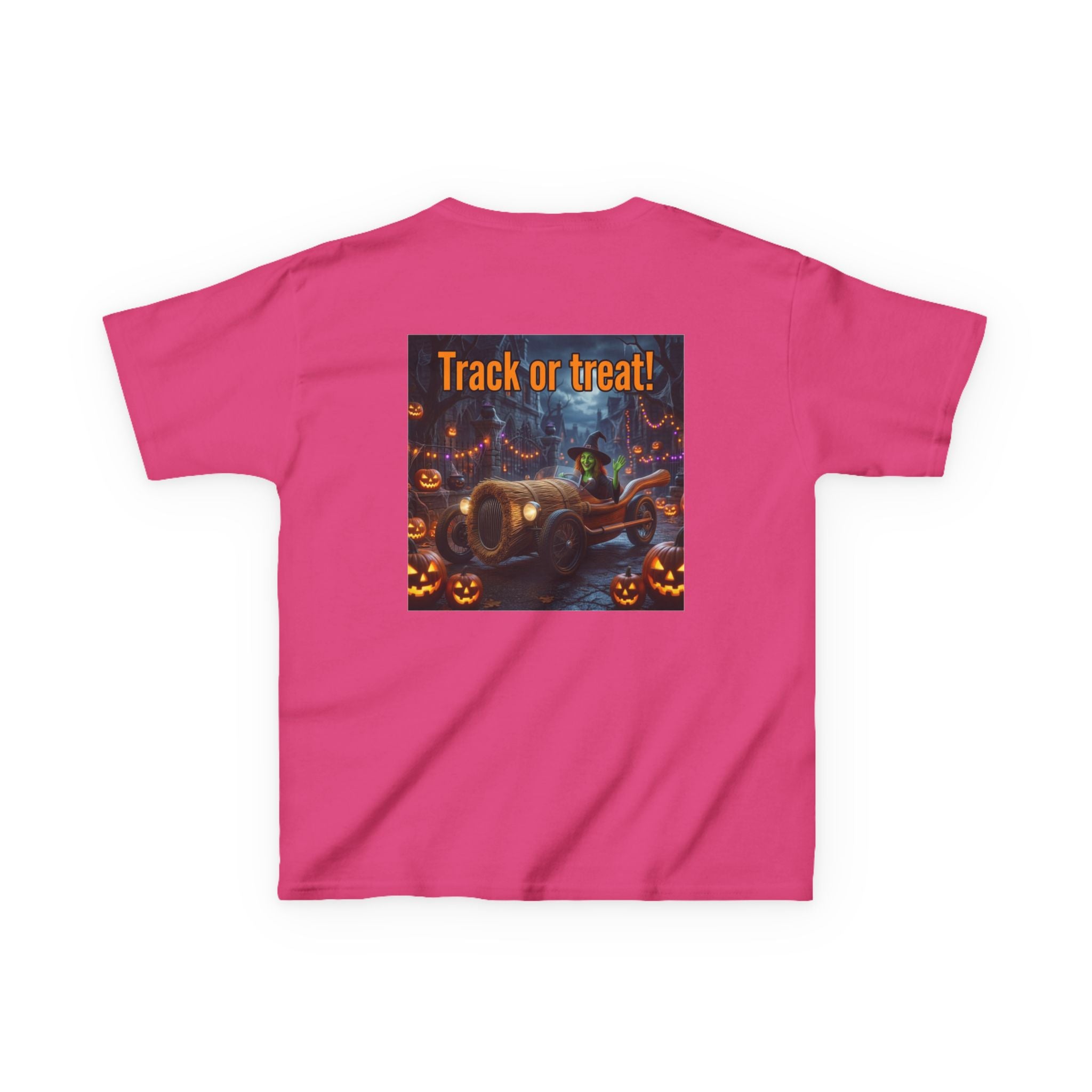 'Track or Treat!' Halloween Racing Car - Kid's Tee Shirt