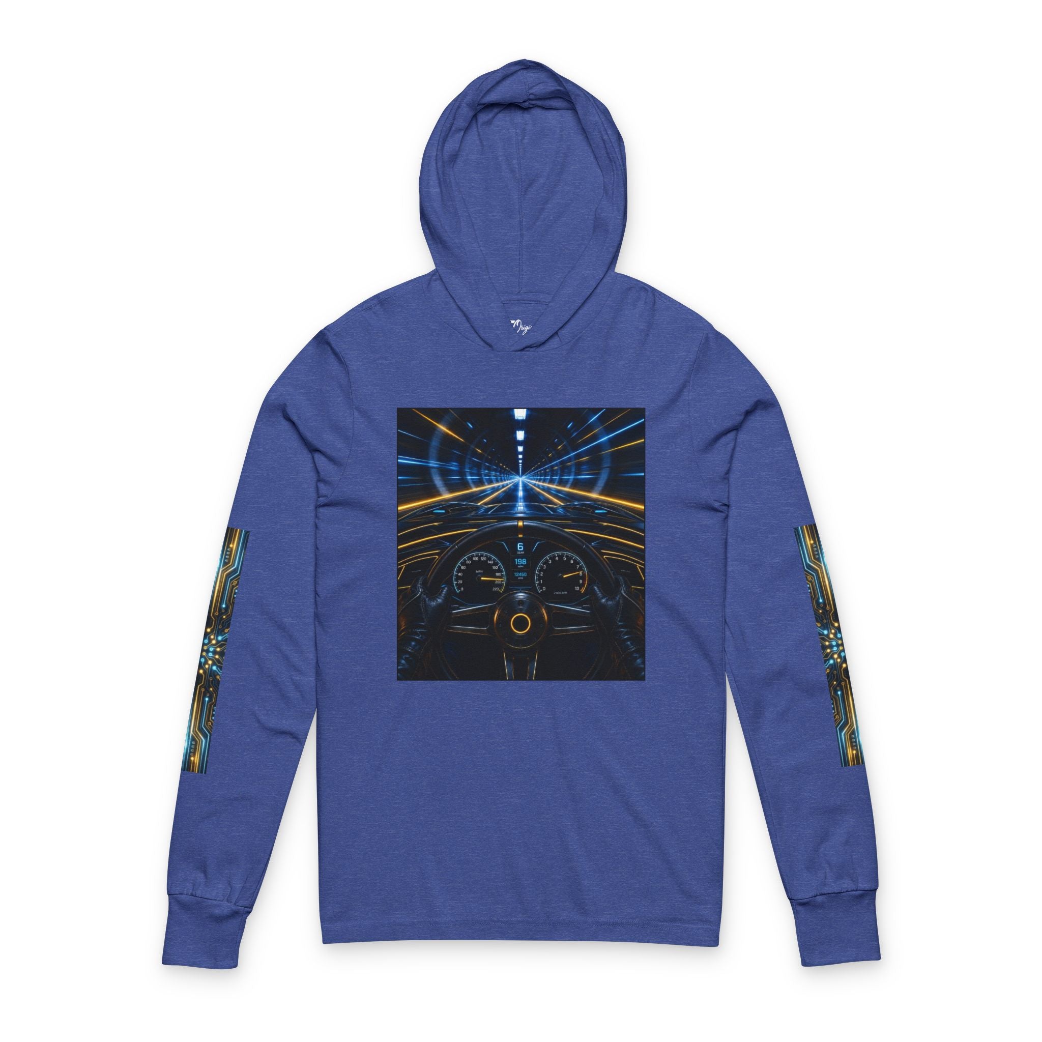 Night Drive Hooded Long Sleeve Tee