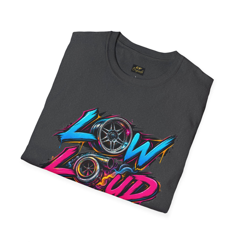 'Low Loud Local' - Neon Car T-Shirt