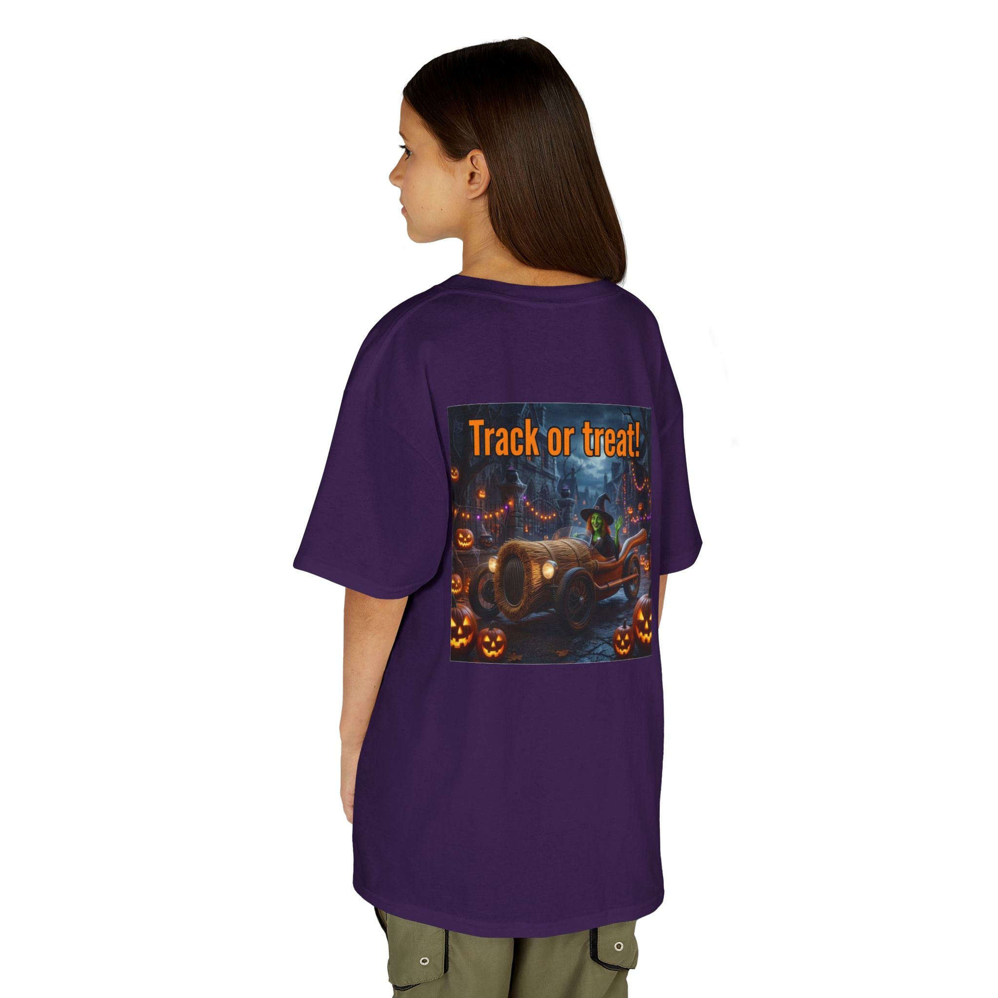 'Track or Treat!' Halloween Racing Car - Kid's Tee Shirt