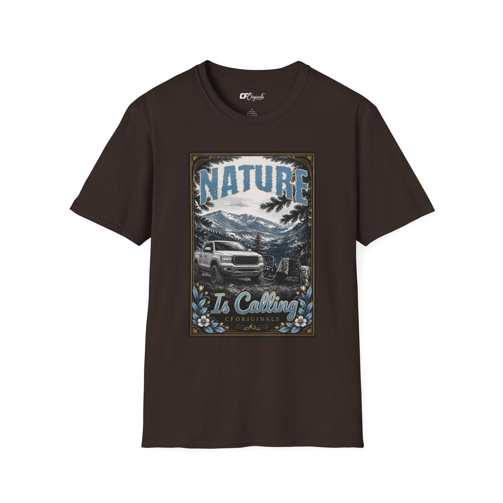 Vintage Mountain Truck T-Shirt — 'Nature' Graphic