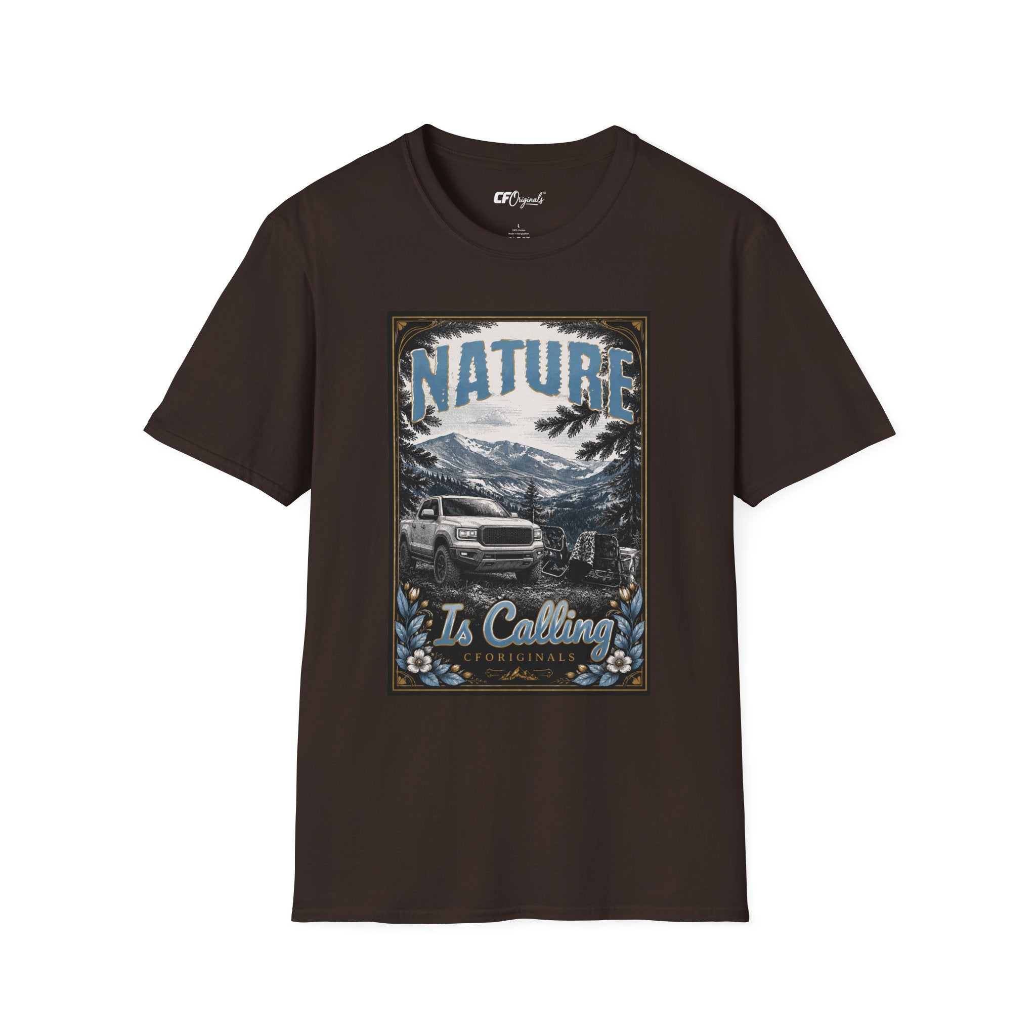 Vintage Mountain Truck T-Shirt — 'Nature' Graphic