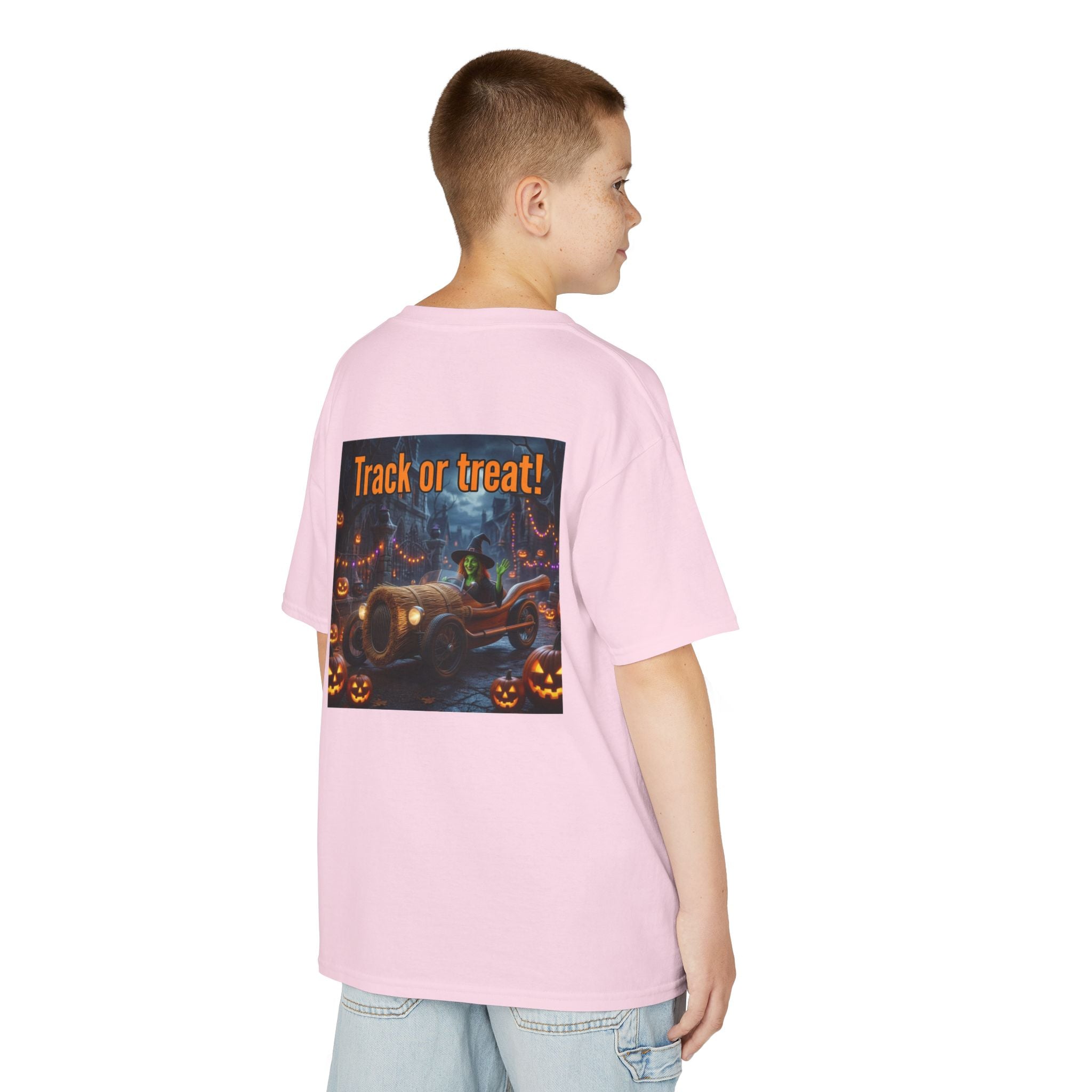 'Track or Treat!' Halloween Racing Car - Kid's Tee Shirt