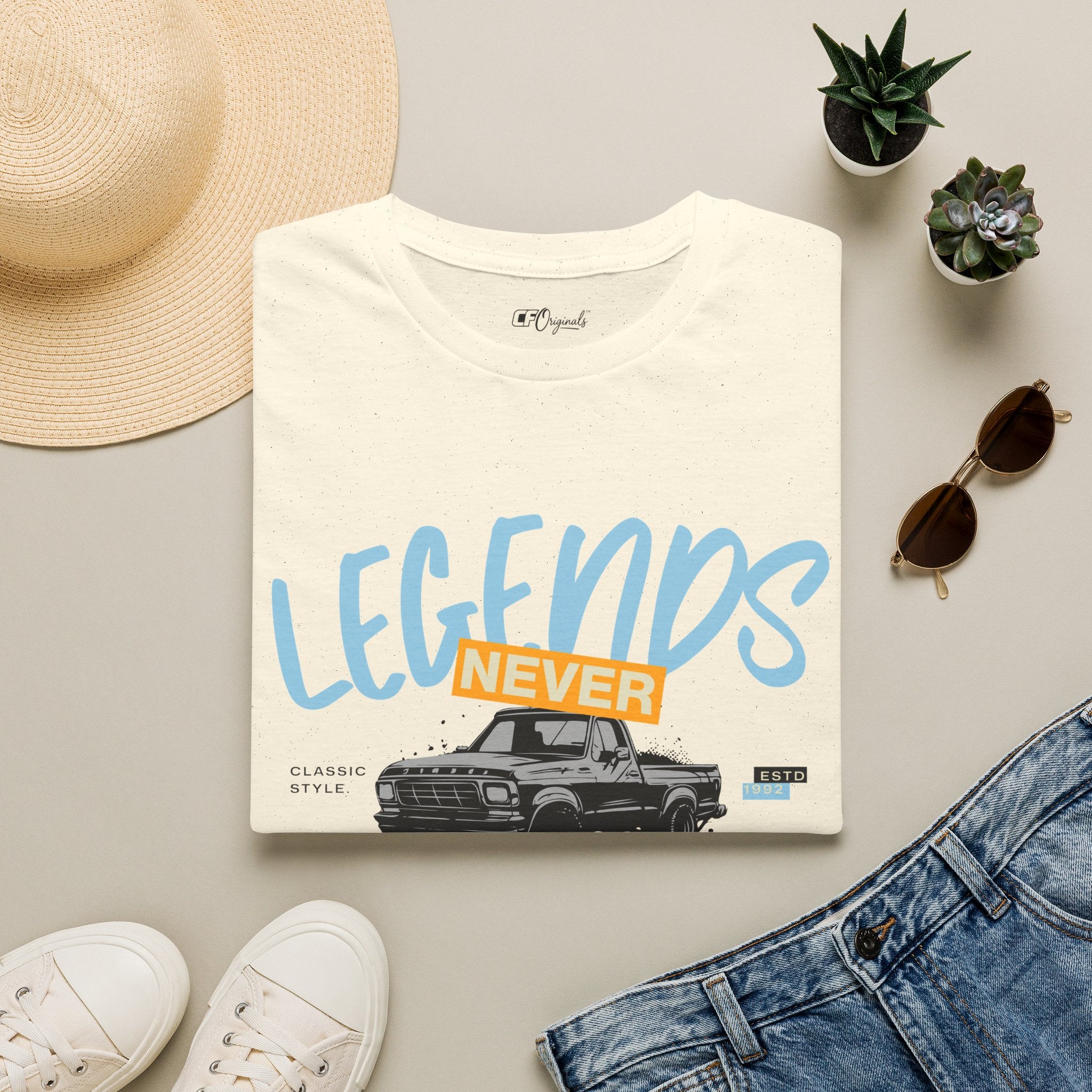 Legends Never Fade T-Shirt — Retro Truck Graphic Tee