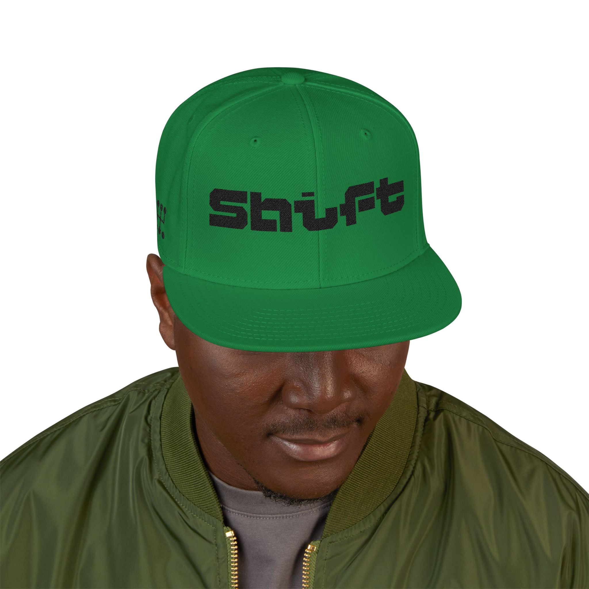 Embroidered 'Shift' Snapback Hat — Motorsport Logos