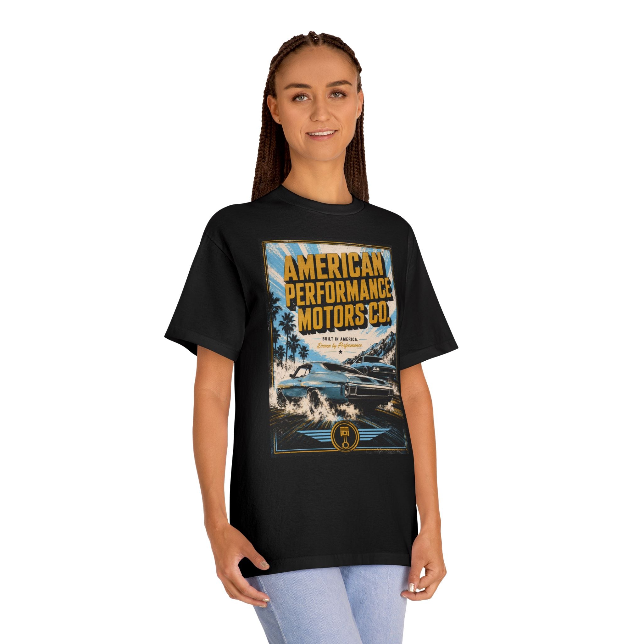 American Performance Motors Co. Tee — Retro Muscle Car Graphic Shirt