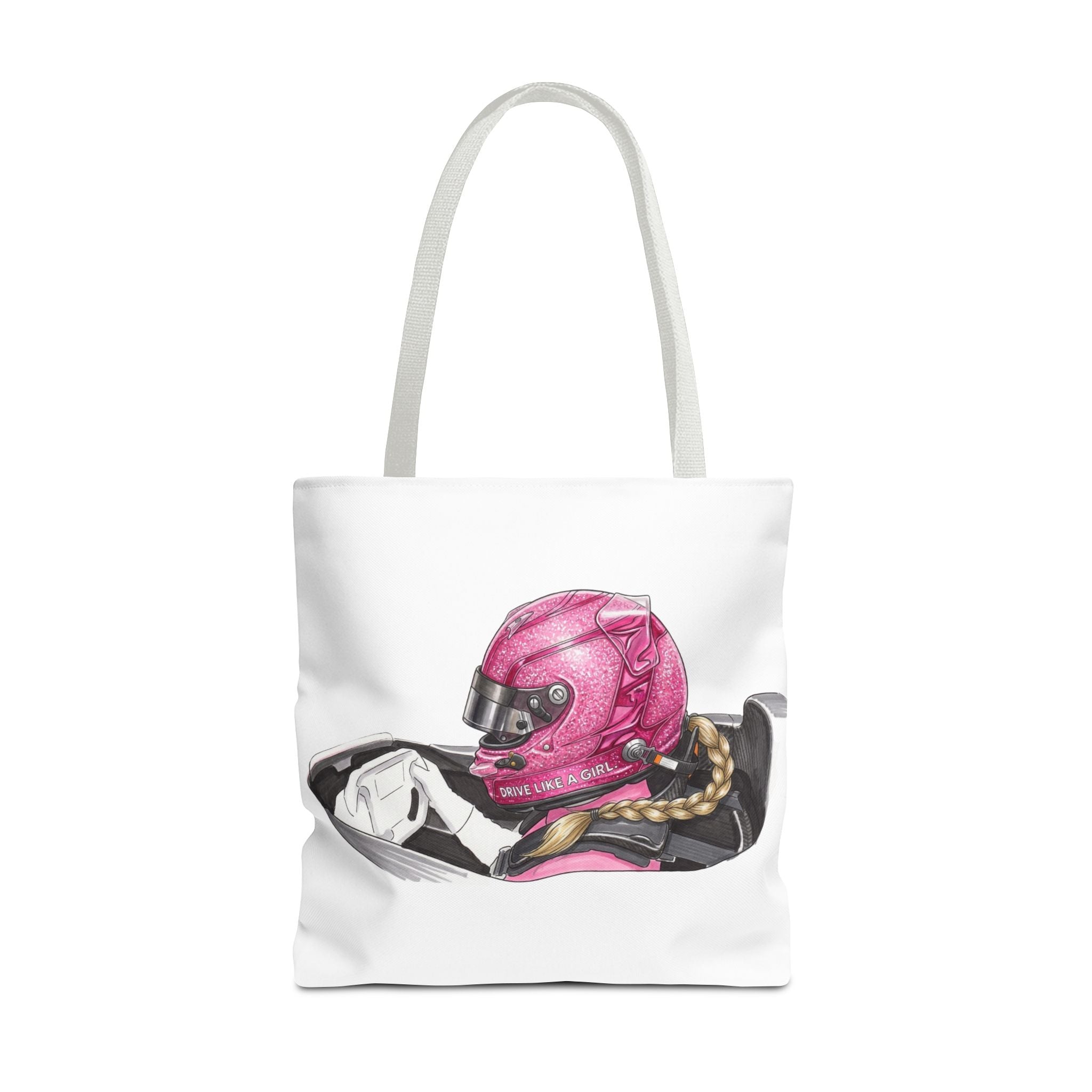 Drive Like a Girl - Pink Helmet Everyday Tote Bag