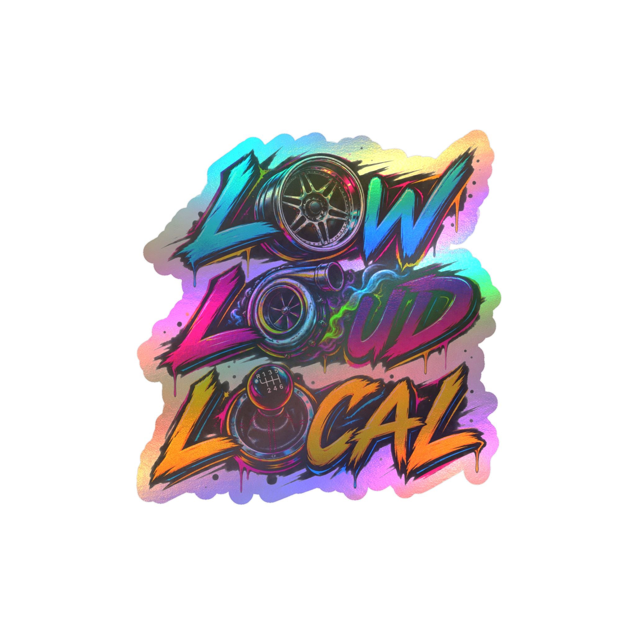 'Low Loud Local' Kiss-Cut Vinyl Sticker — Car Audio & Bass Lovers Decal