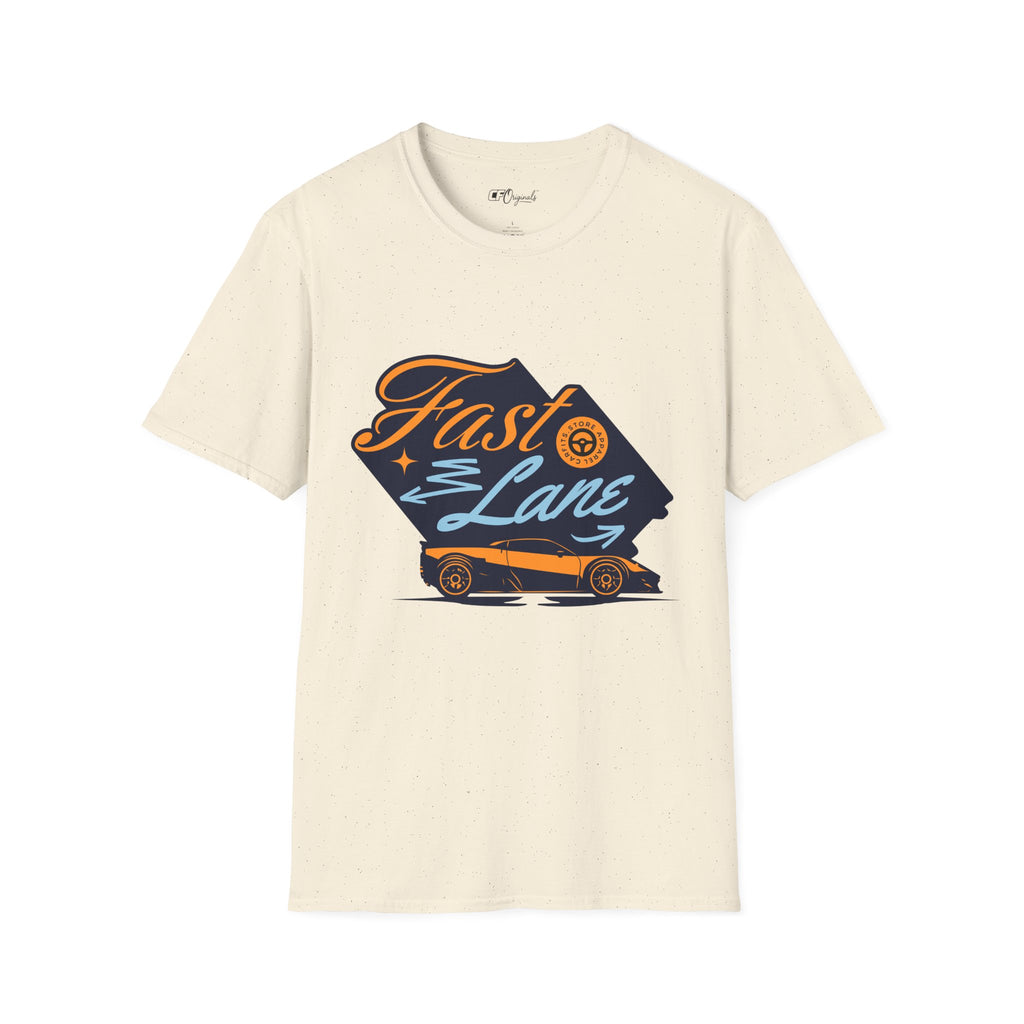 Fast Lane T-Shirt — Retro Racing Car Graphic Tee
